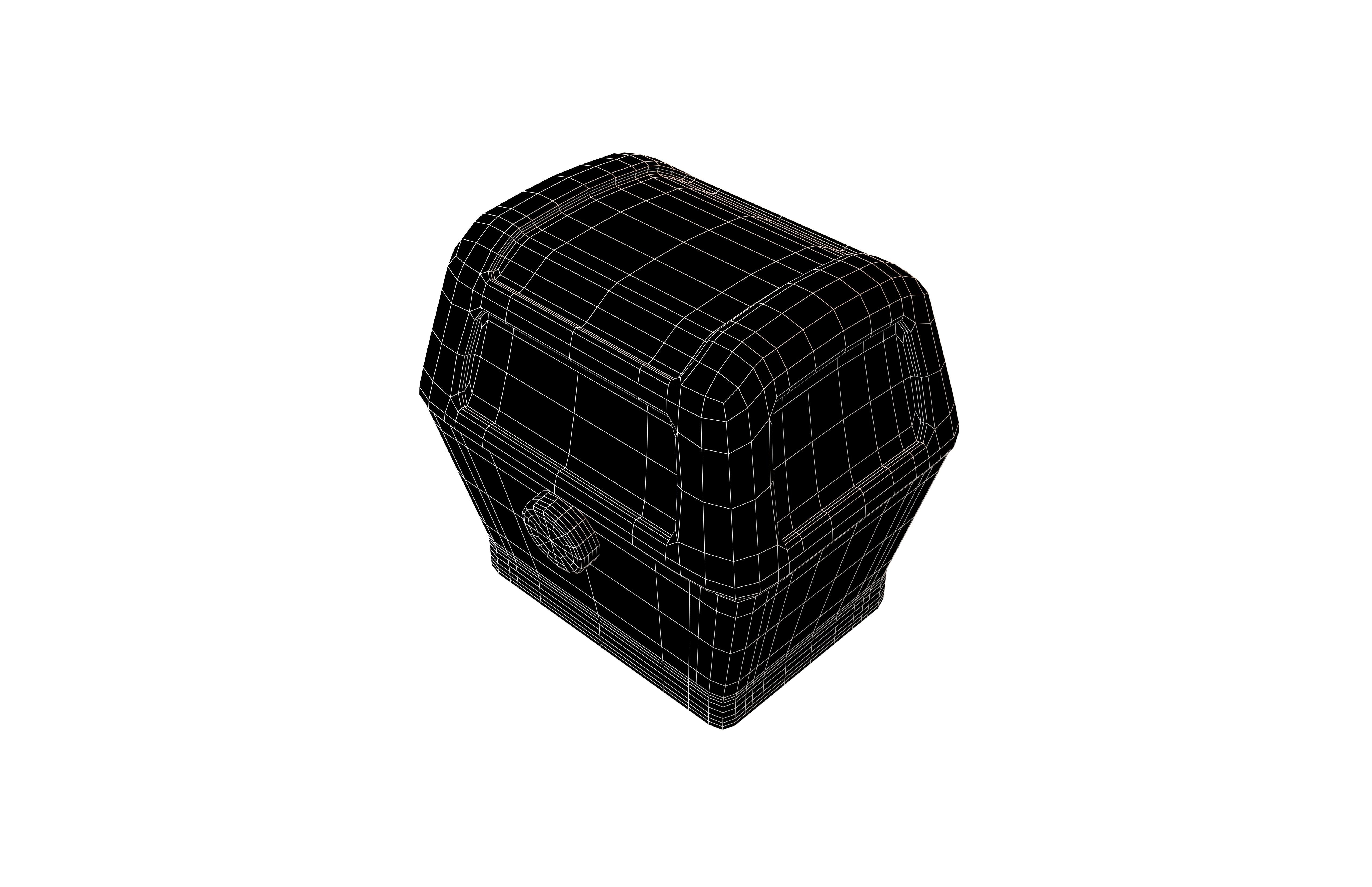Cartoon Chest v1 002 Low-poly 3D model_7