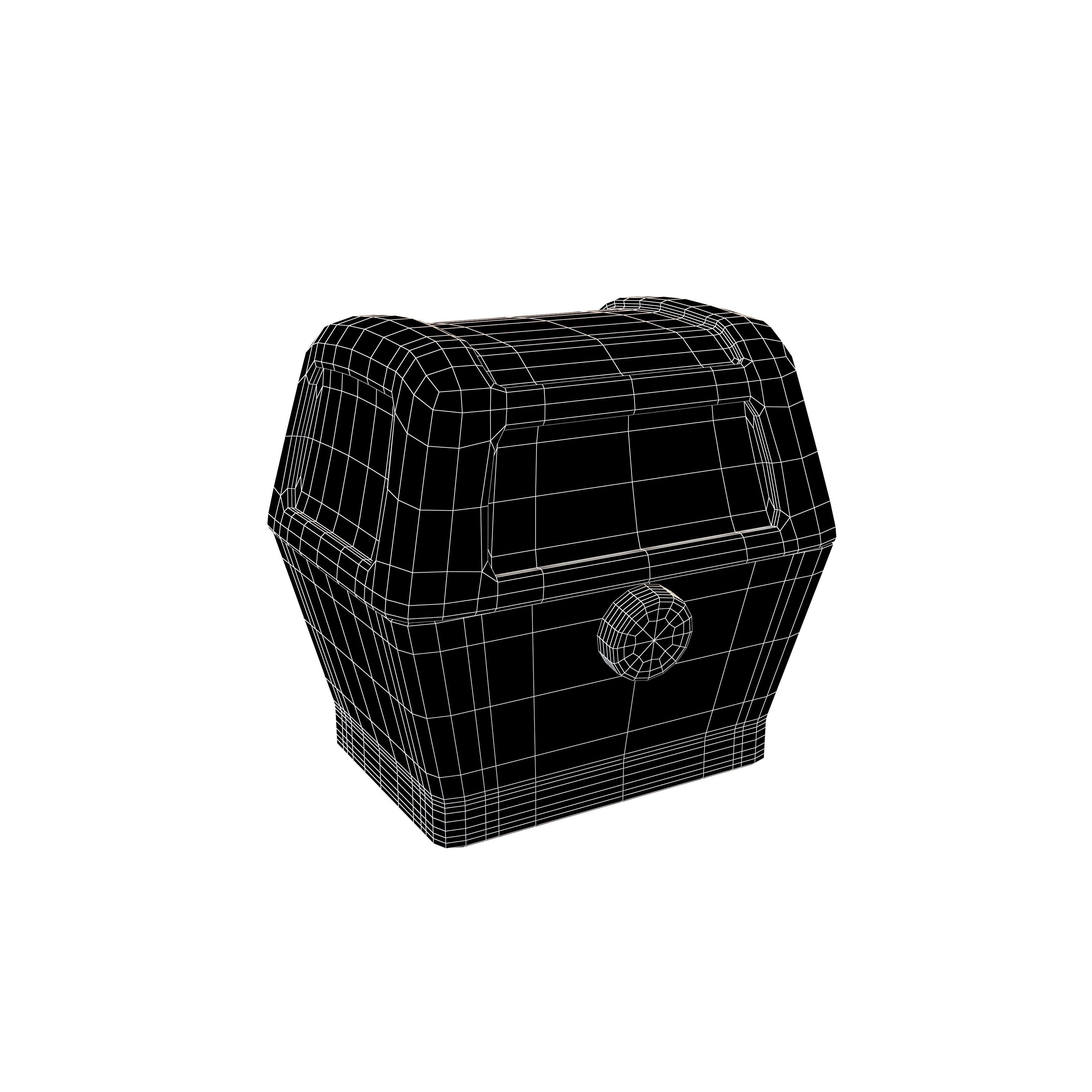 Cartoon Chest v1 002 Low-poly 3D model_6