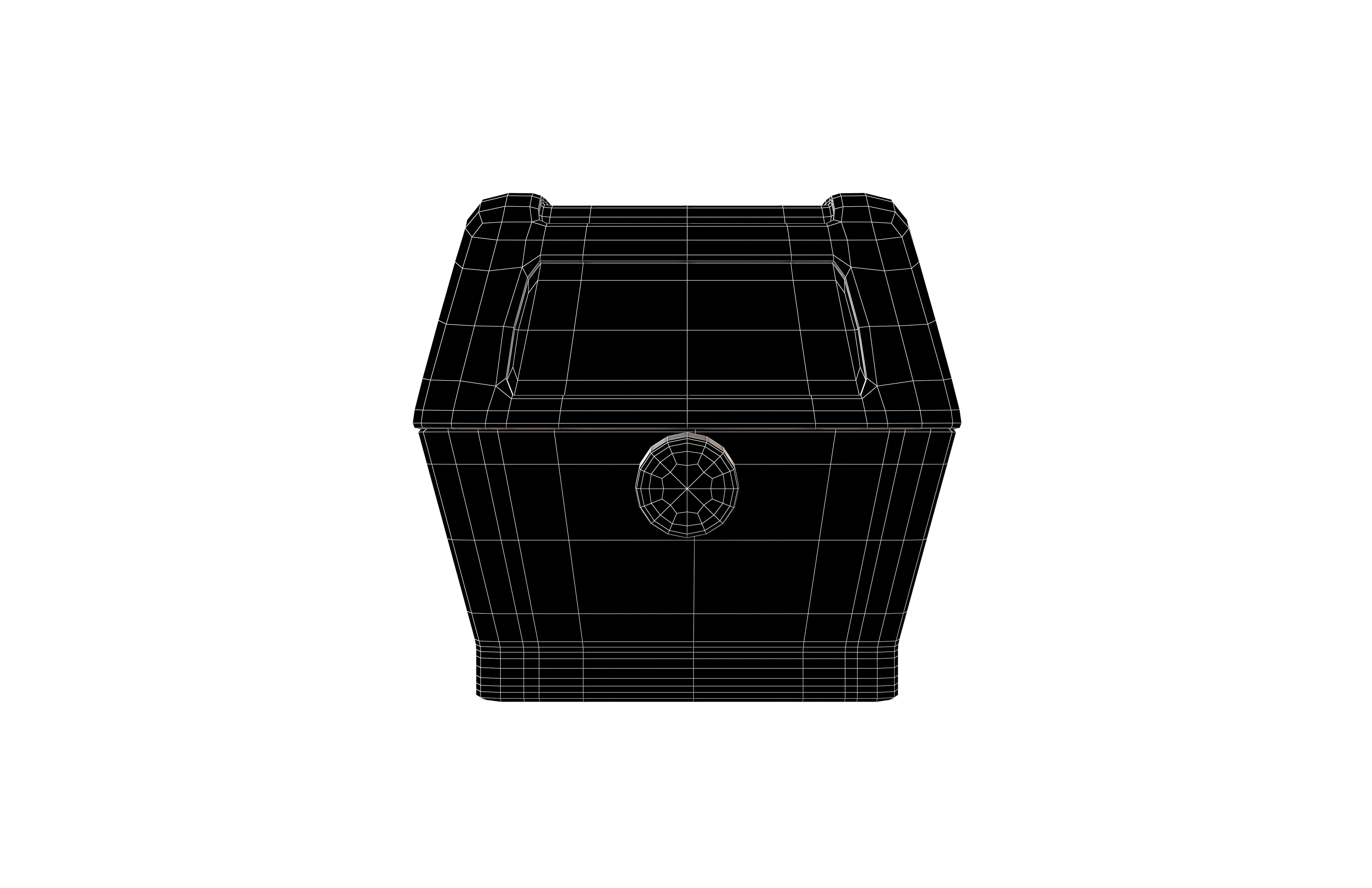 Cartoon Chest v1 002 Low-poly 3D model_4