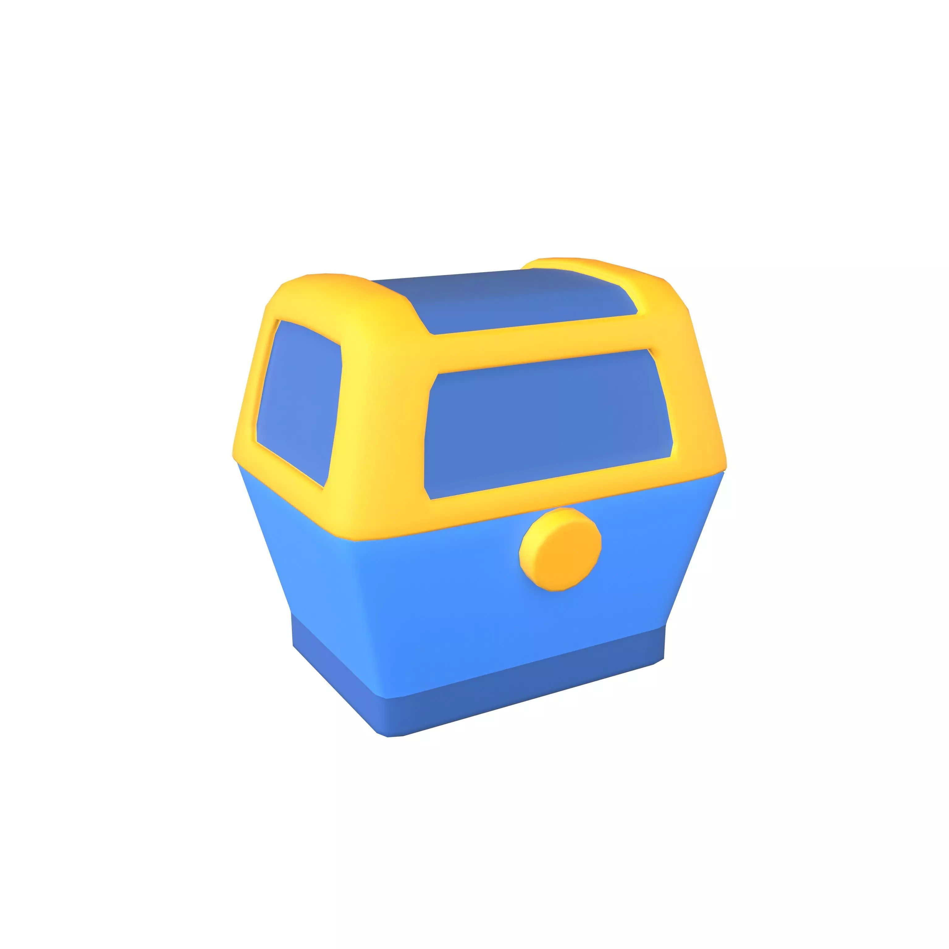 Cartoon Chest v1 002 Low-poly 3D model_0