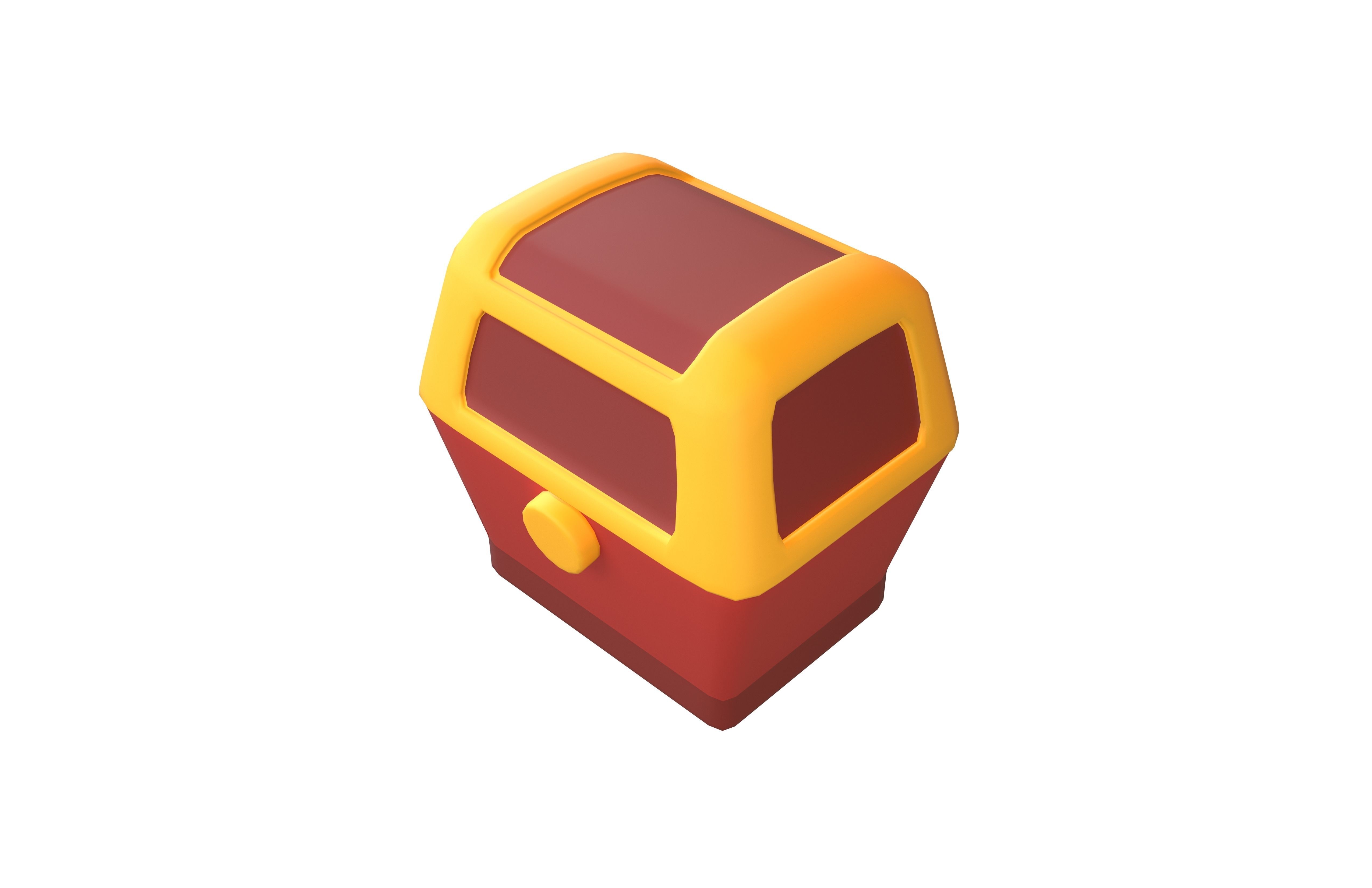 Cartoon Chest v1 003 Low-poly 3D model_2