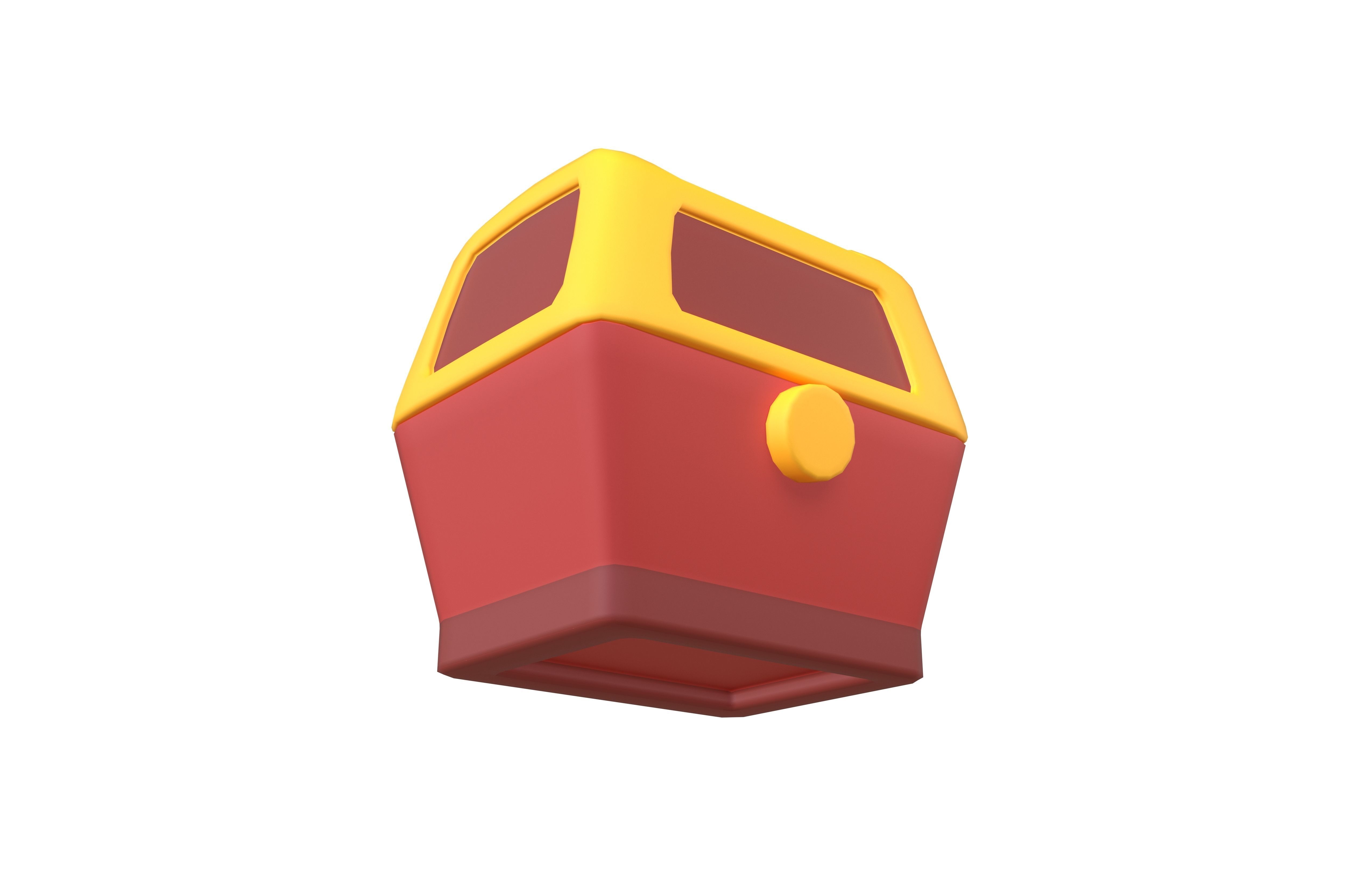 Cartoon Chest v1 003 Low-poly 3D model_3