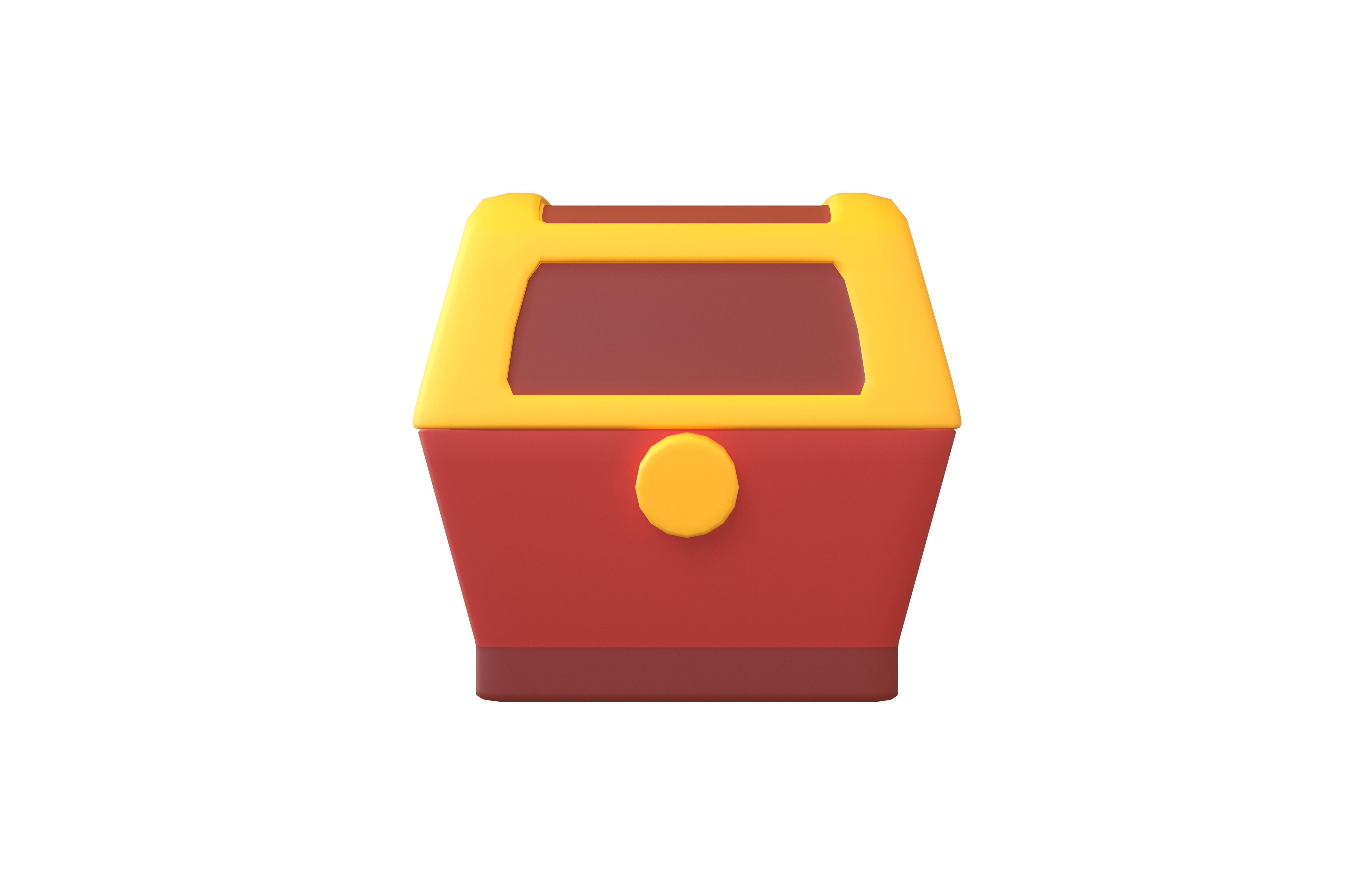 Cartoon Chest v1 003 Low-poly 3D model_1