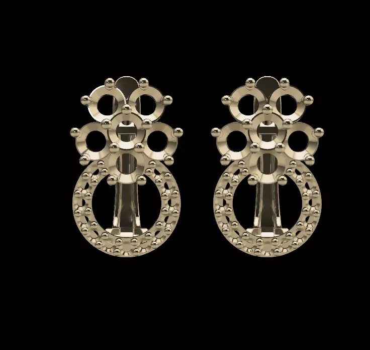 Women Earrings 3D print model_0