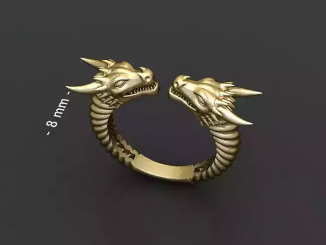 dragon head auger ring 3D print model
