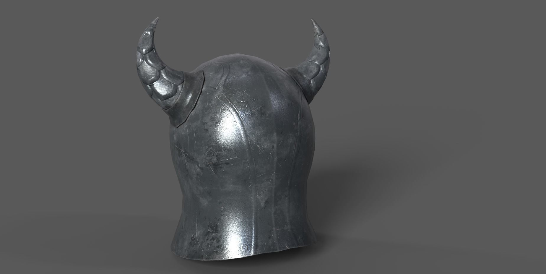 Helmet medieval armor viking lowpoly game asset Low-poly 3D model_4