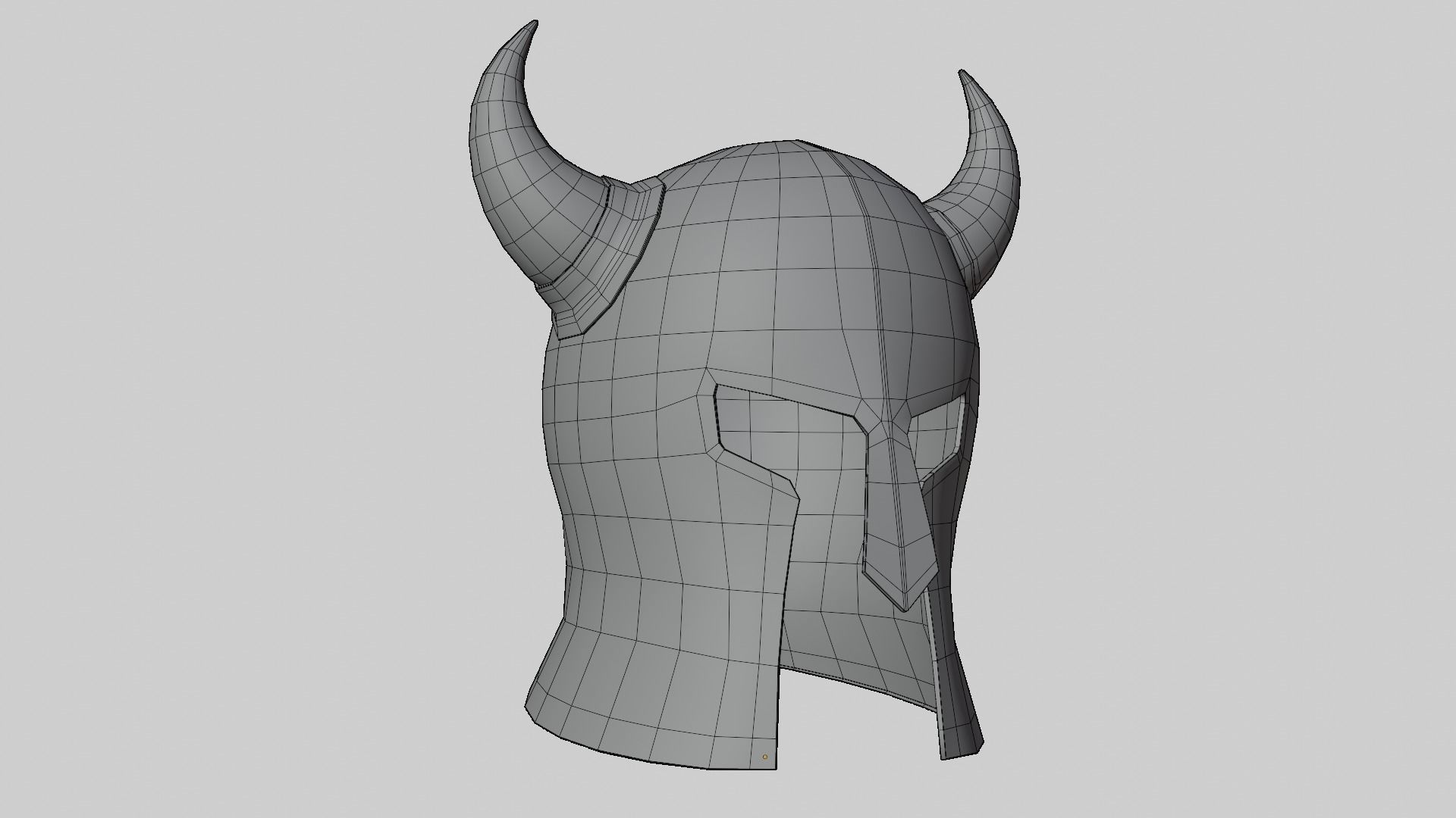 Helmet medieval armor viking lowpoly game asset Low-poly 3D model_5