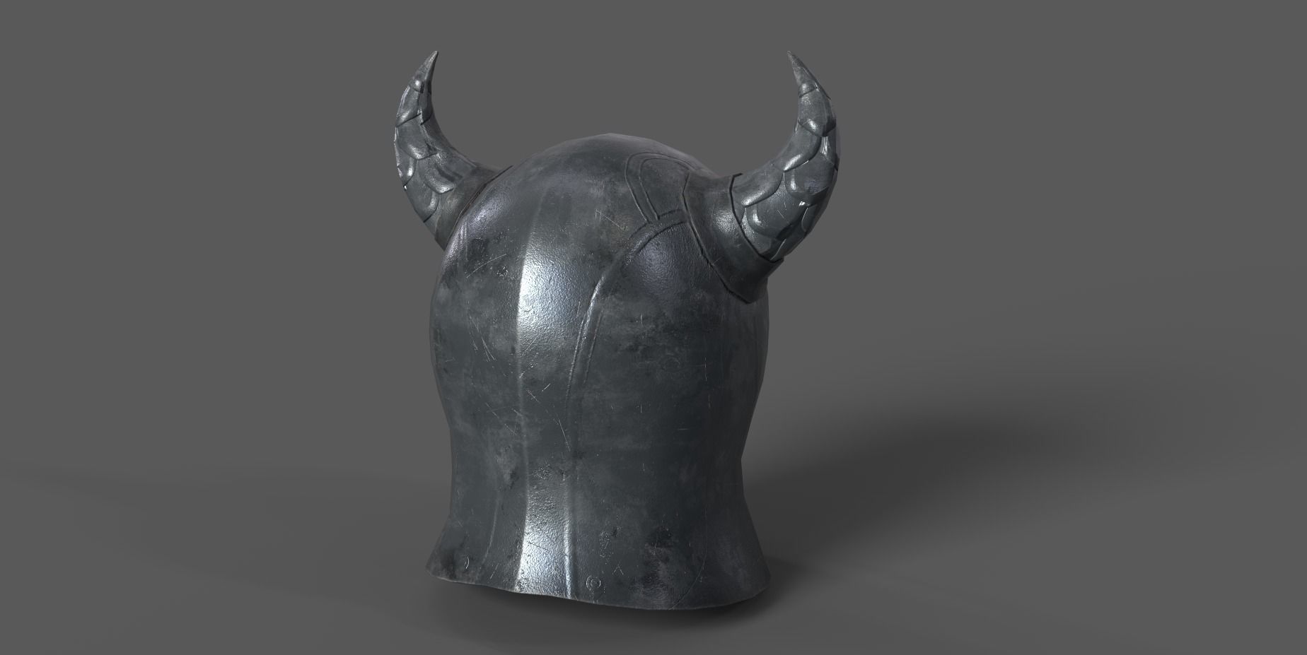 Helmet medieval armor viking lowpoly game asset Low-poly 3D model_2