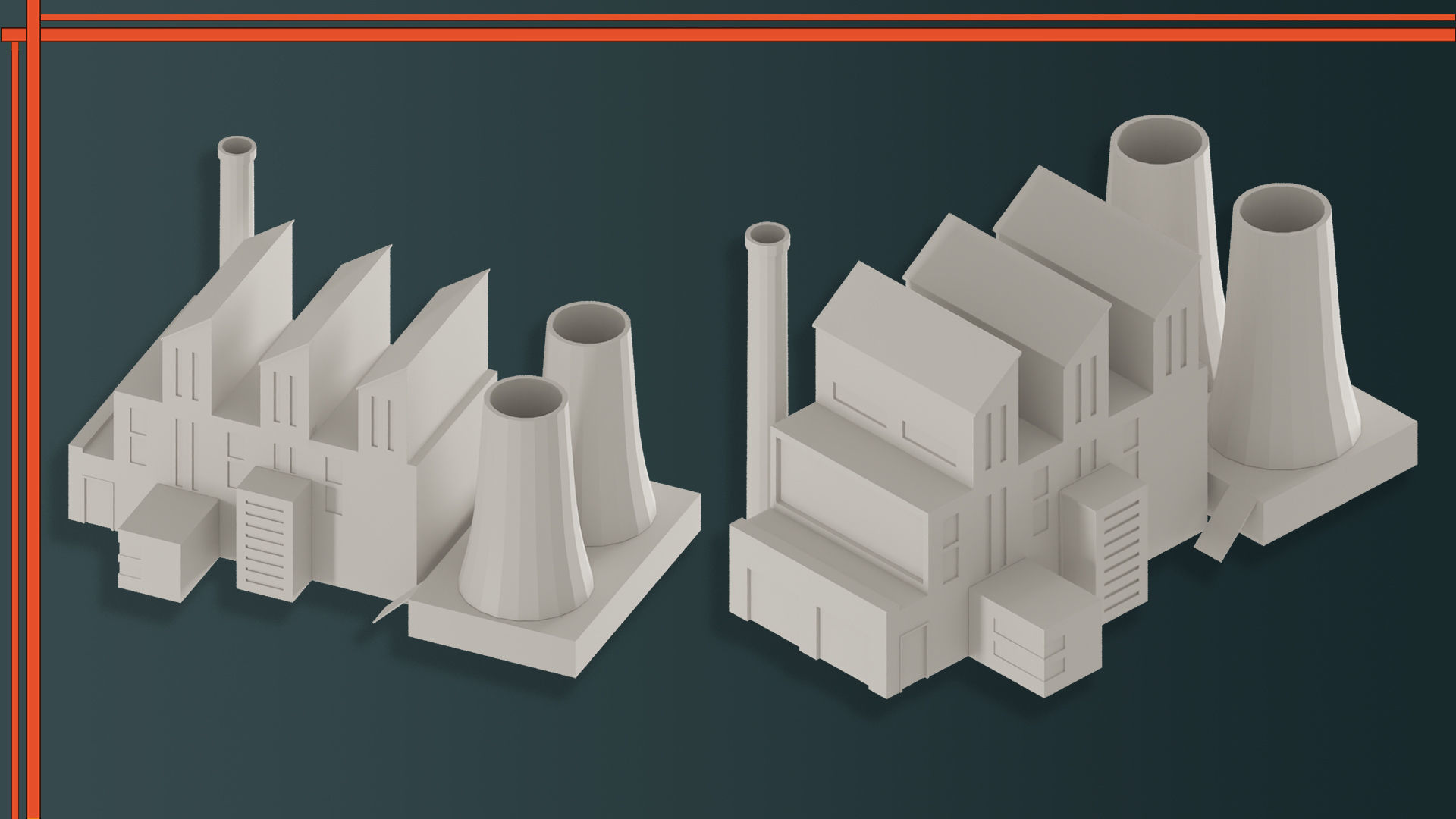 Factory Building VOL-04 Low-poly 3D model_5