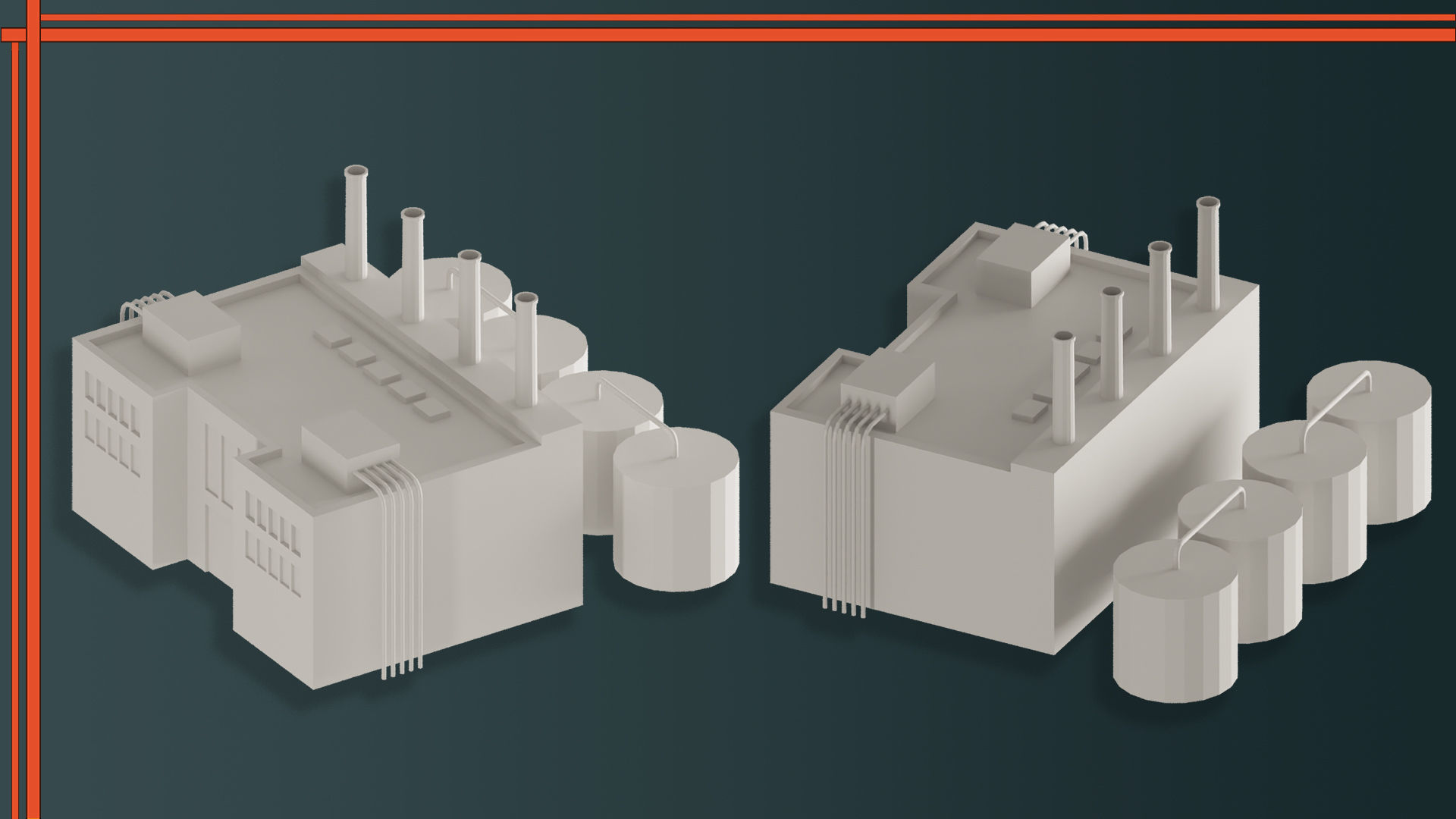 Factory Building VOL-04 Low-poly 3D model_1