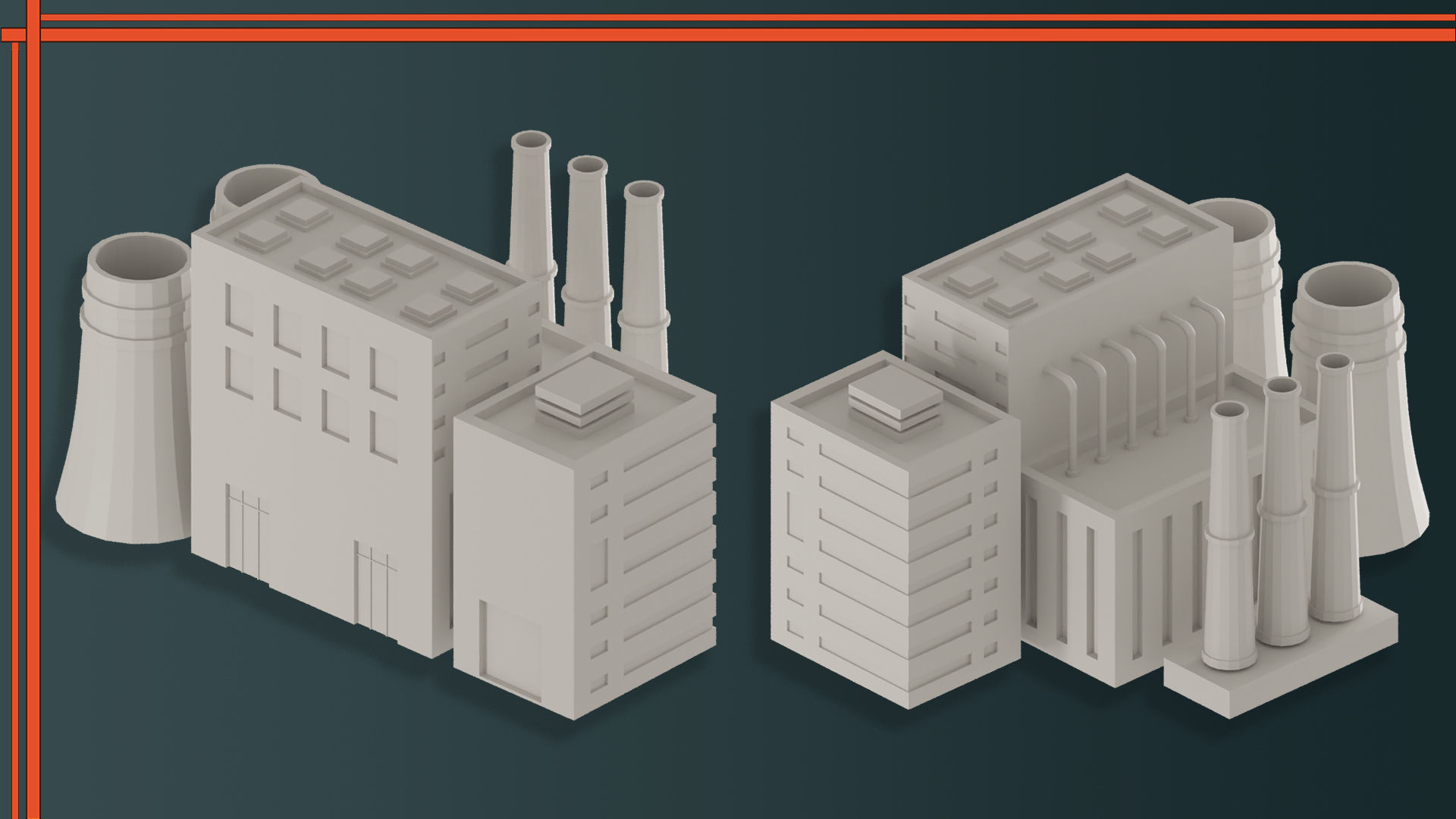 Factory Building VOL-04 Low-poly 3D model_3