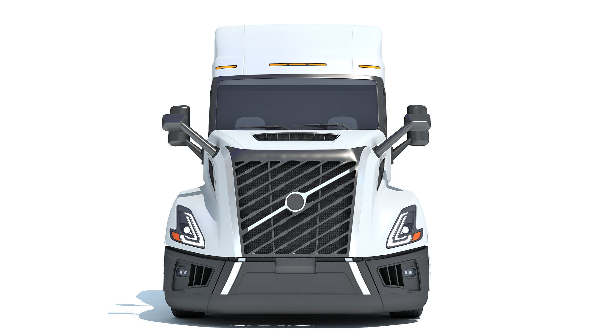 2024 Semi Truck with Bottom Dump Trailer 3D model_10