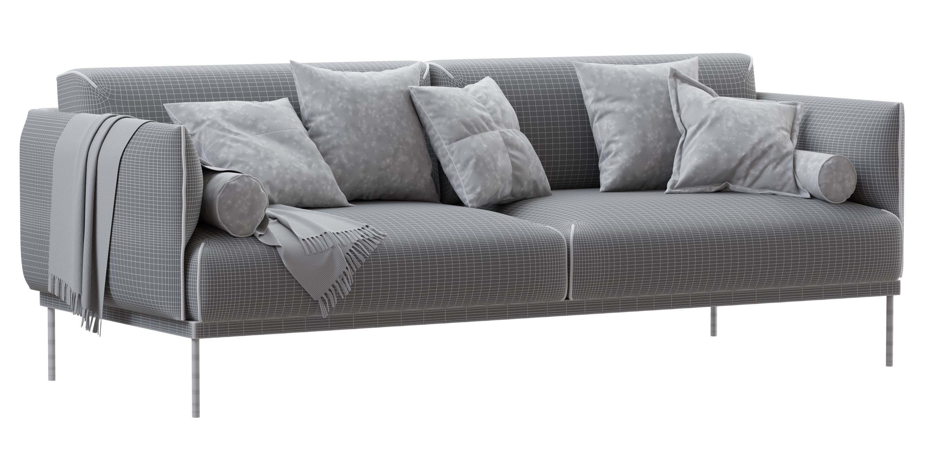 Ikea Applaryd Two Seater Sofa 3D model_12