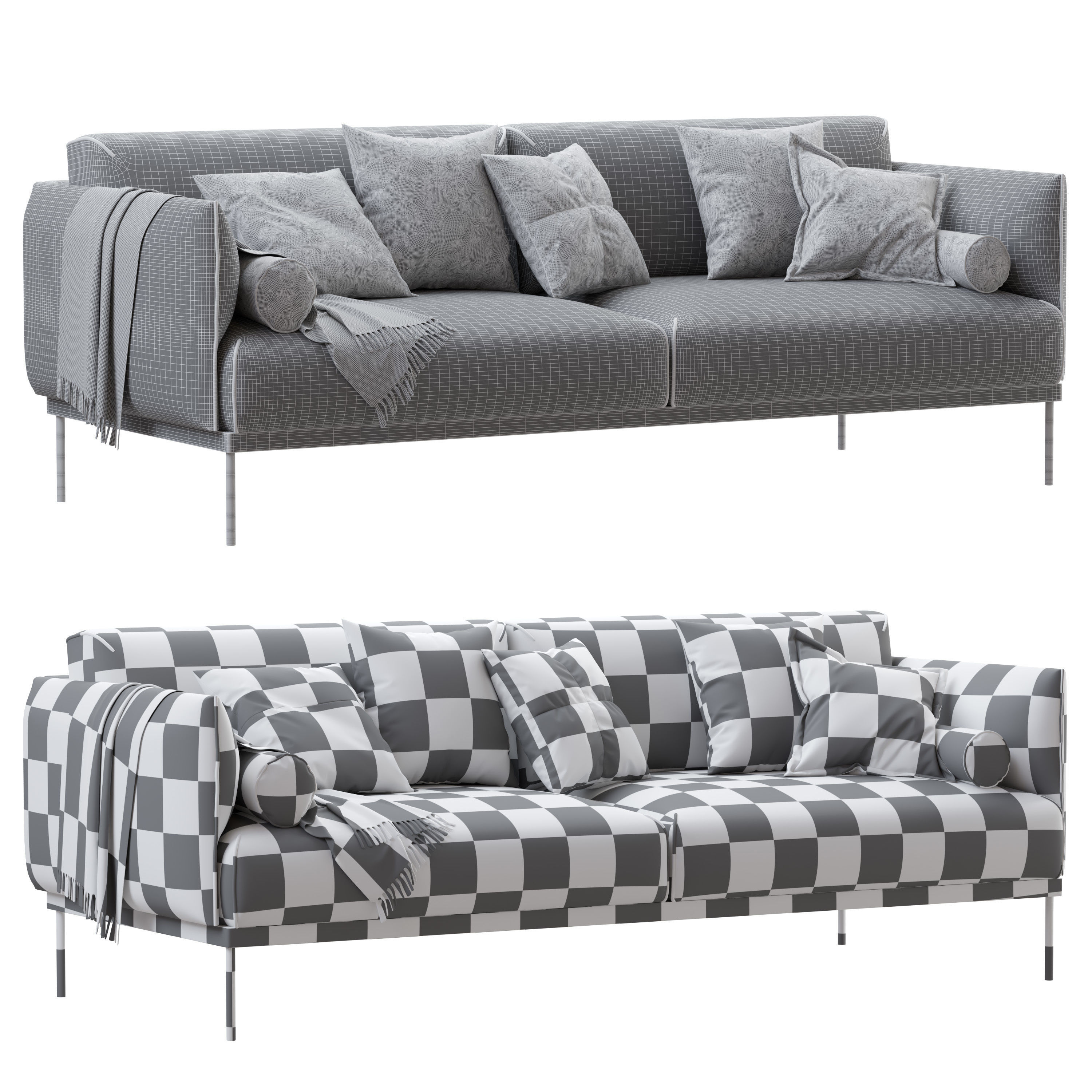 Ikea Applaryd Two Seater Sofa 3D model_5