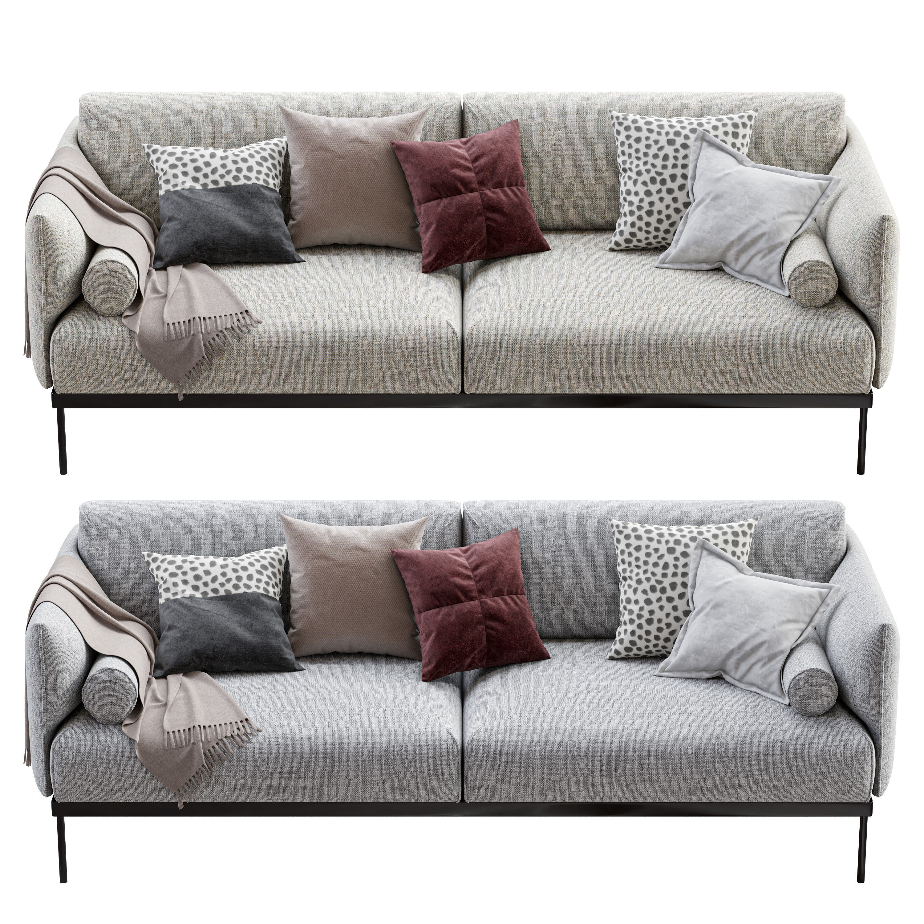 Ikea Applaryd Two Seater Sofa 3D model_3