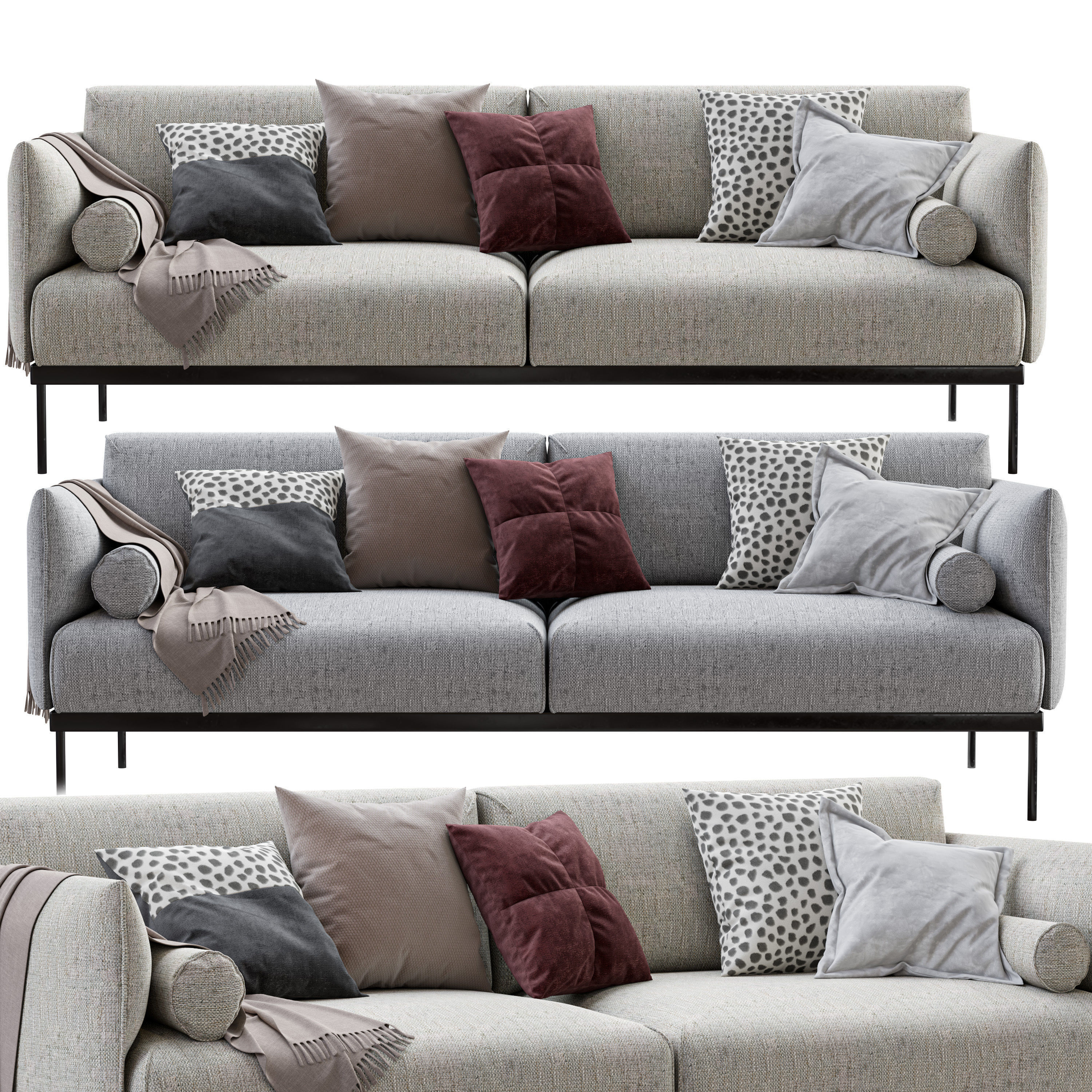 Ikea Applaryd Two Seater Sofa 3D model_1