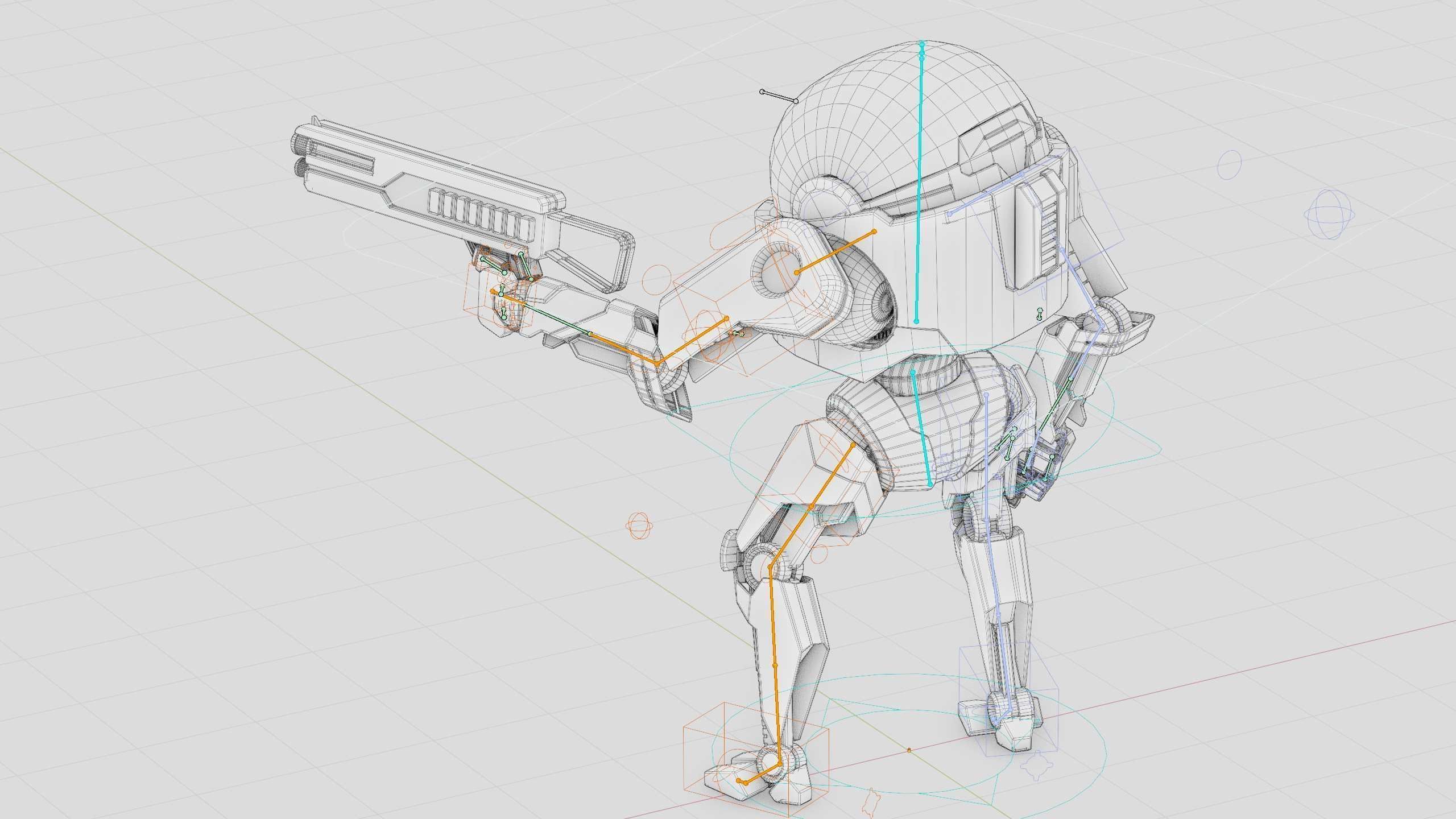 COMBAT DROID AKAR Rigged for Unreal Engine - Unity - MIXAMO 3D model_41