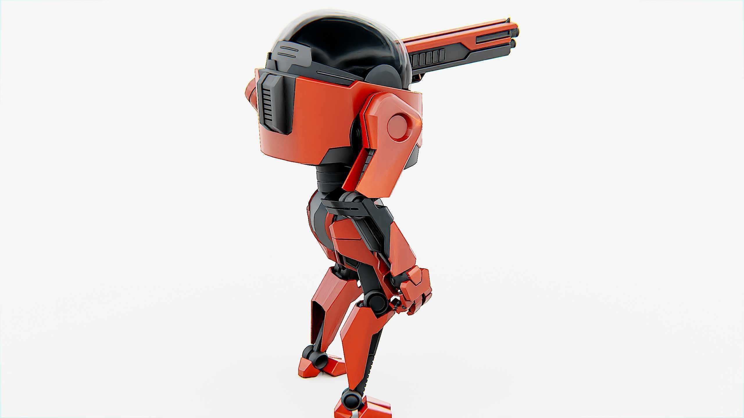 COMBAT DROID AKAR Rigged for Unreal Engine - Unity - MIXAMO 3D model_22