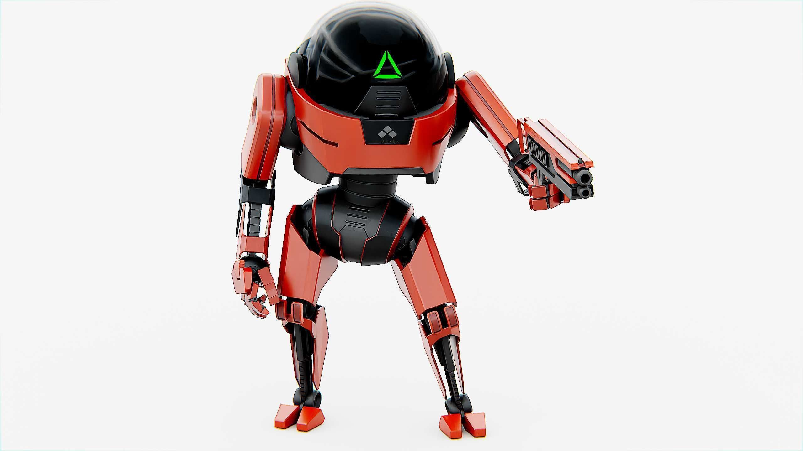 COMBAT DROID AKAR Rigged for Unreal Engine - Unity - MIXAMO 3D model_5