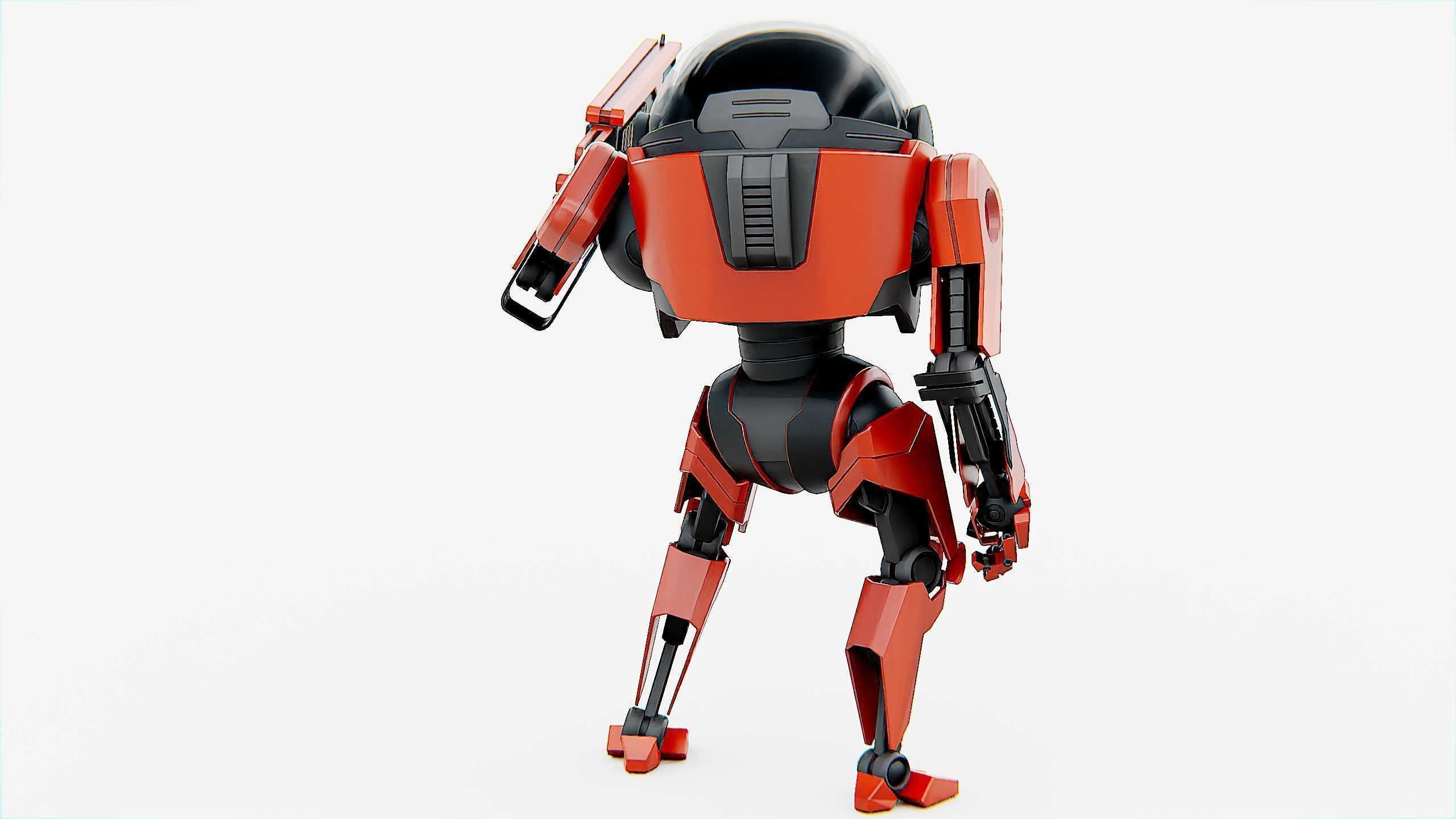 COMBAT DROID AKAR Rigged for Unreal Engine - Unity - MIXAMO 3D model_21