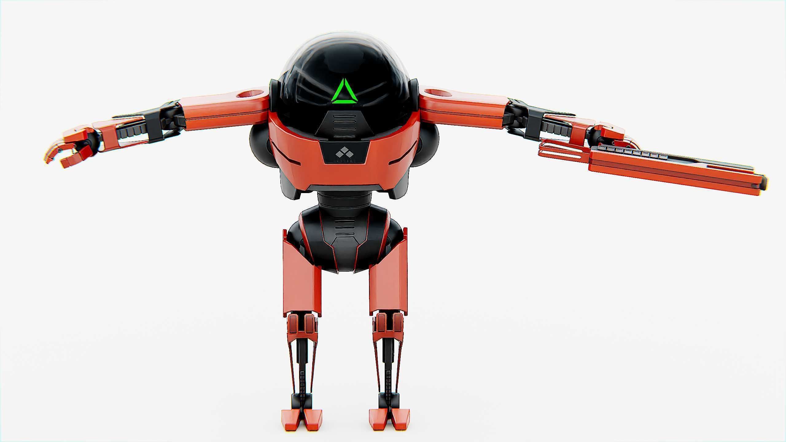 COMBAT DROID AKAR Rigged for Unreal Engine - Unity - MIXAMO 3D model_30