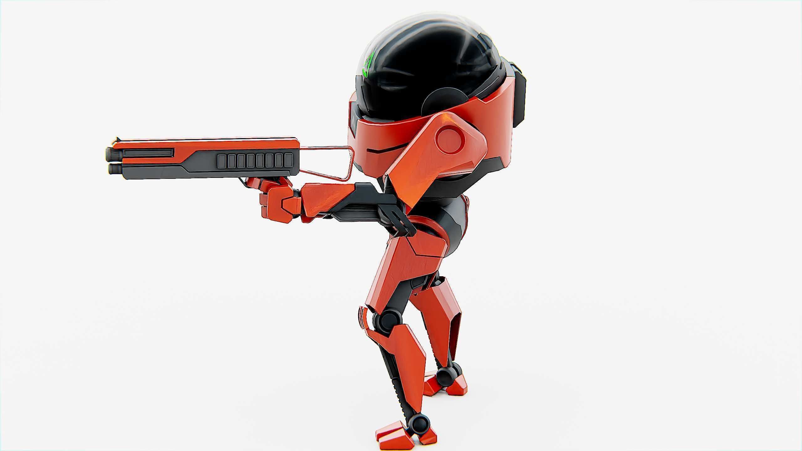 COMBAT DROID AKAR Rigged for Unreal Engine - Unity - MIXAMO 3D model_15