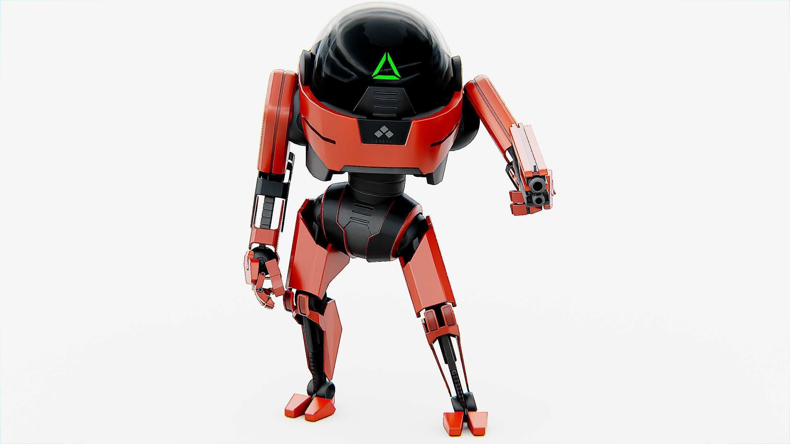 COMBAT DROID AKAR Rigged for Unreal Engine - Unity - MIXAMO 3D model_6