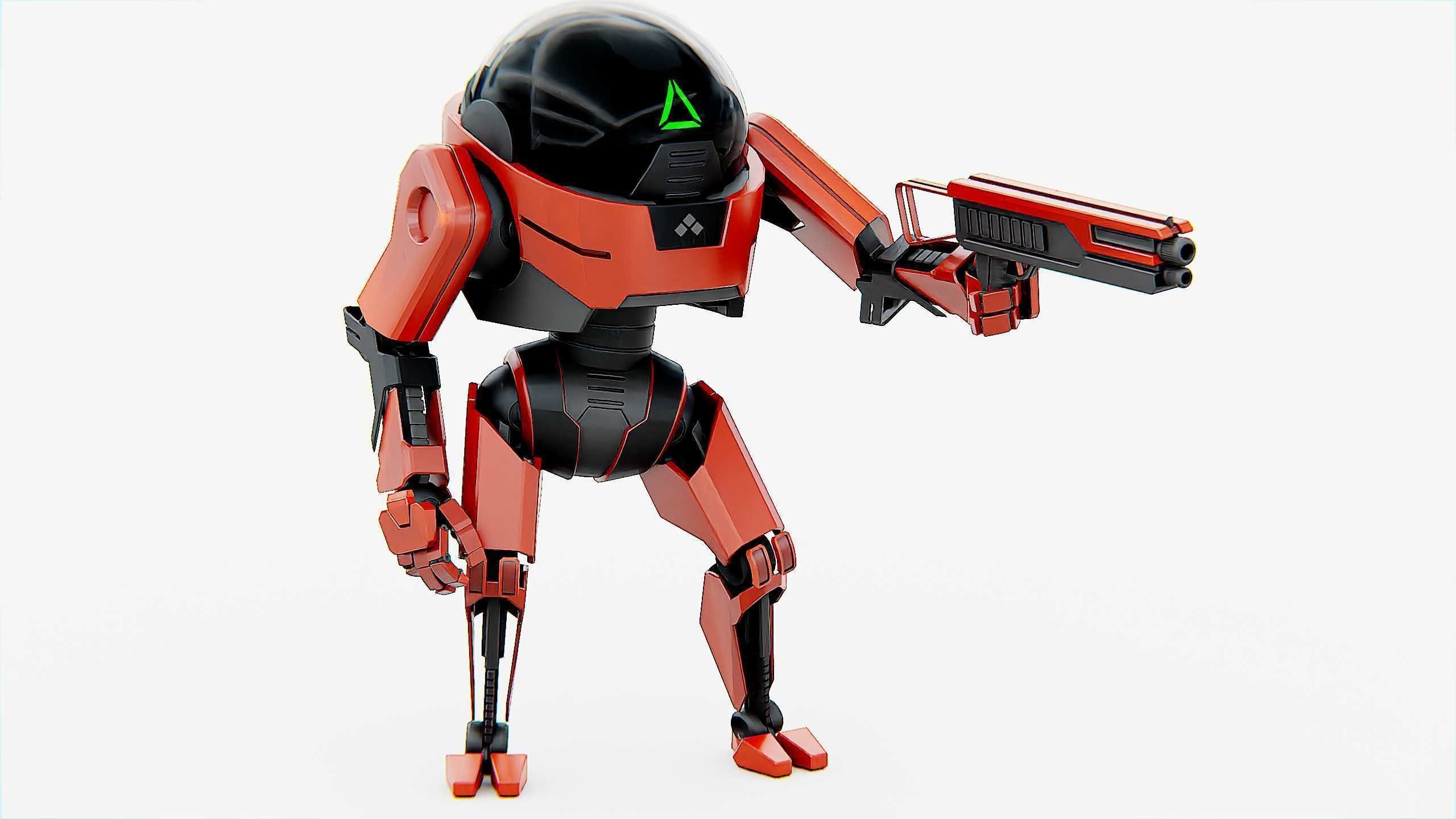 COMBAT DROID AKAR Rigged for Unreal Engine - Unity - MIXAMO 3D model_3