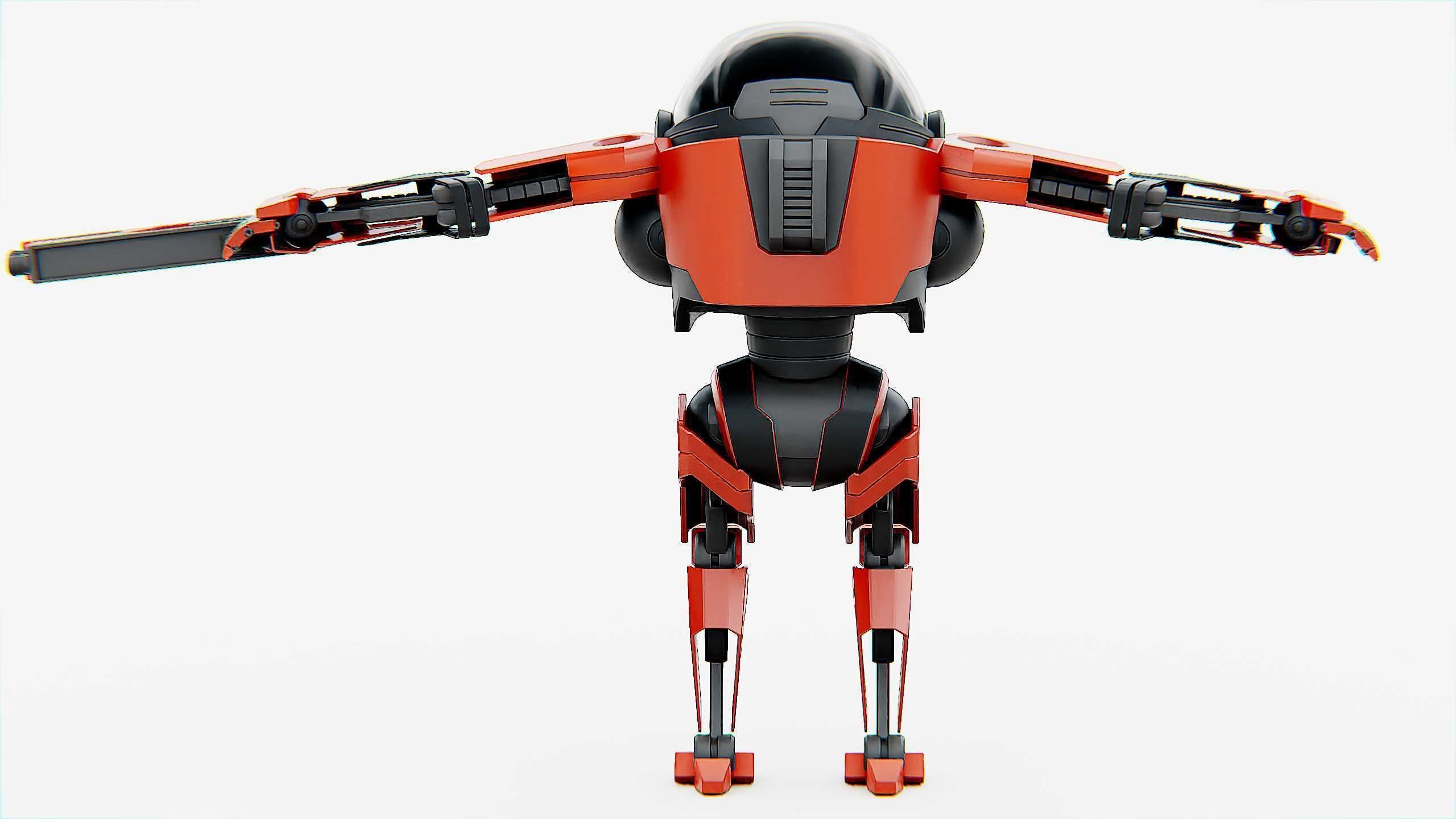 COMBAT DROID AKAR Rigged for Unreal Engine - Unity - MIXAMO 3D model_31