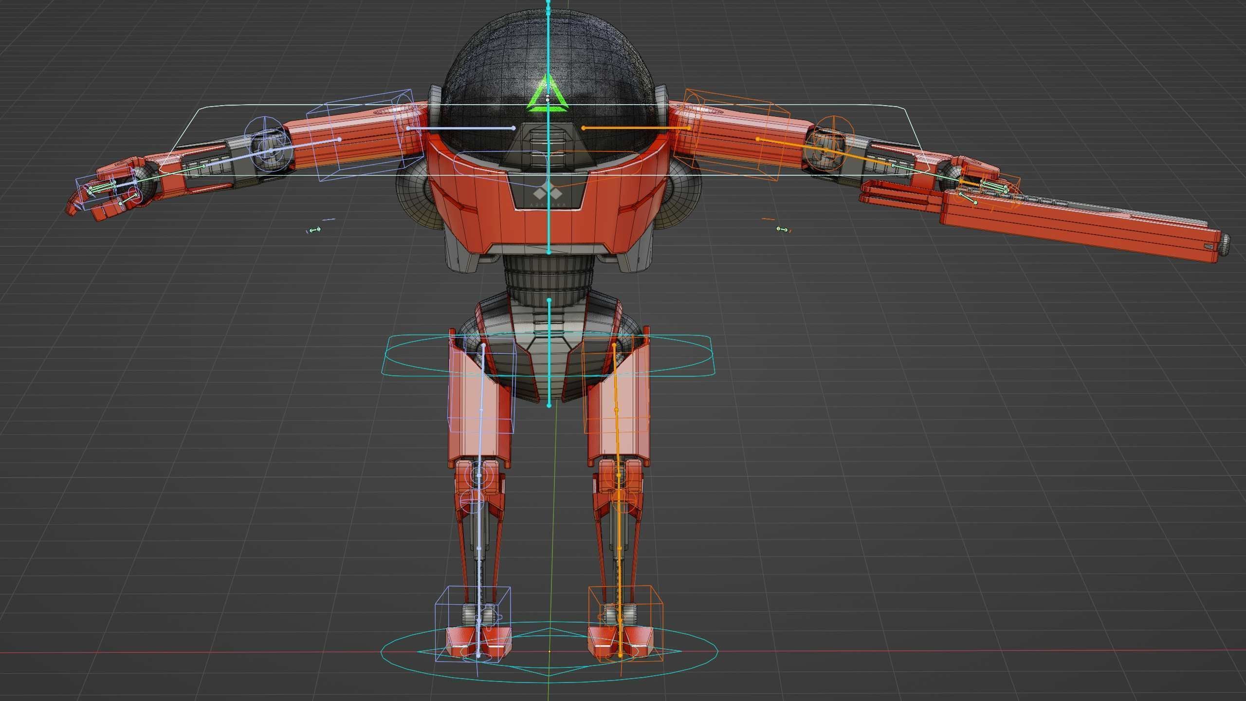 COMBAT DROID AKAR Rigged for Unreal Engine - Unity - MIXAMO 3D model_39