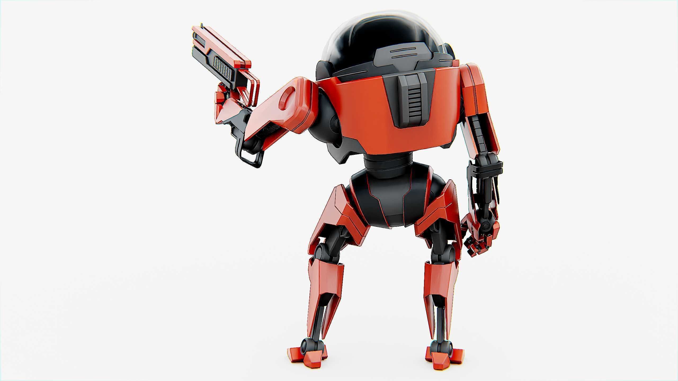 COMBAT DROID AKAR Rigged for Unreal Engine - Unity - MIXAMO 3D model_20