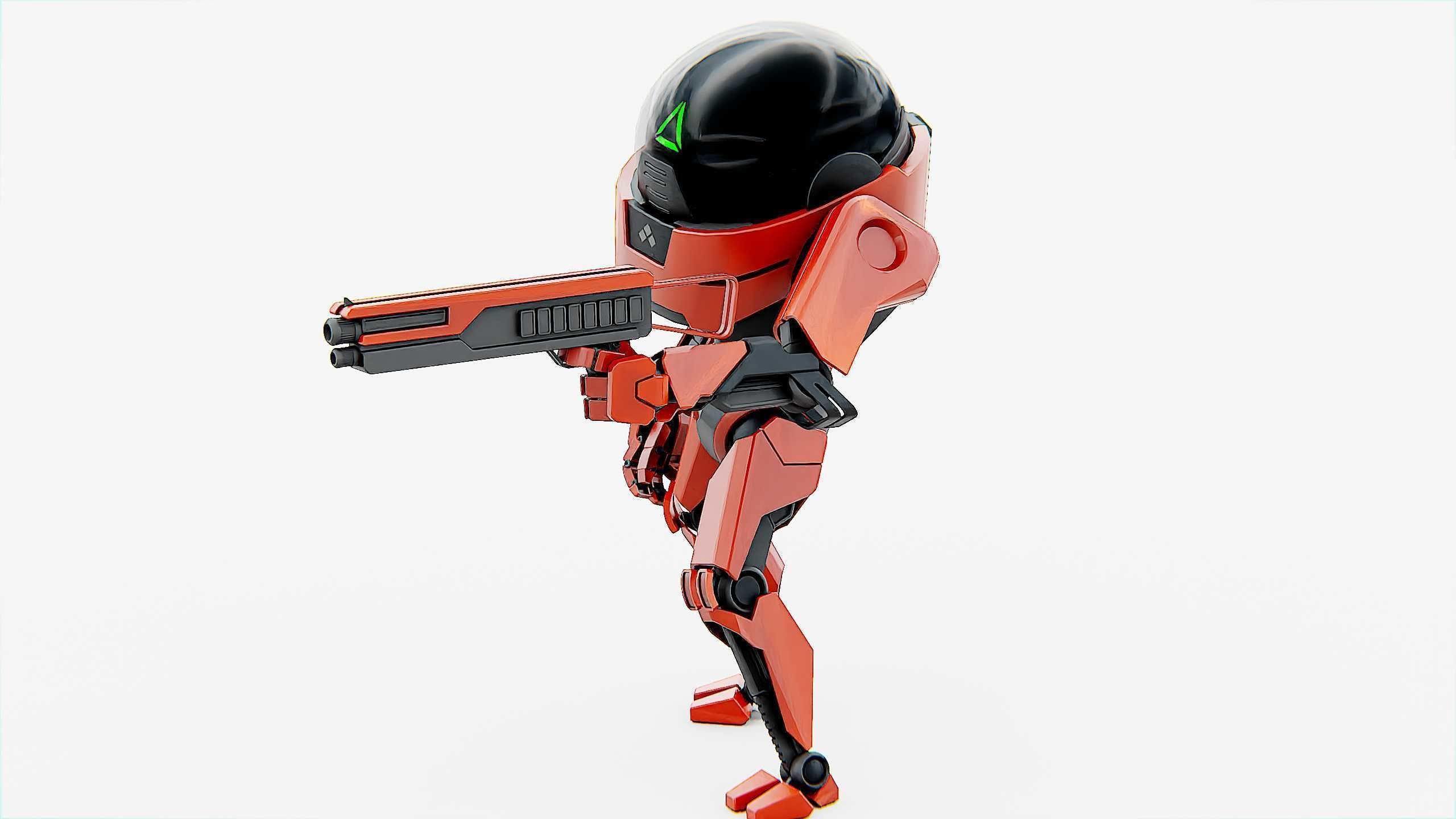 COMBAT DROID AKAR Rigged for Unreal Engine - Unity - MIXAMO 3D model_13