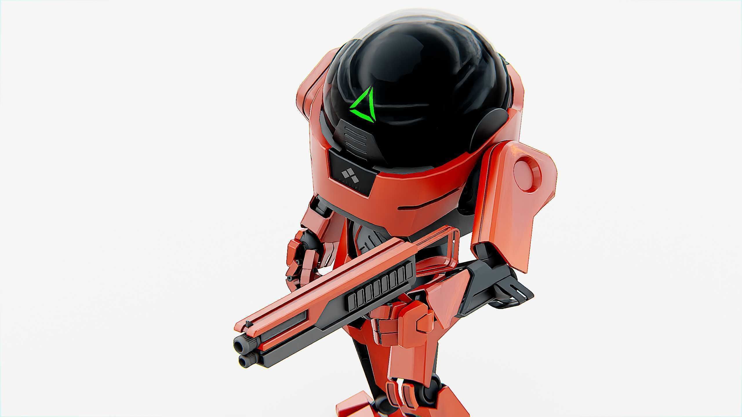 COMBAT DROID AKAR Rigged for Unreal Engine - Unity - MIXAMO 3D model_26