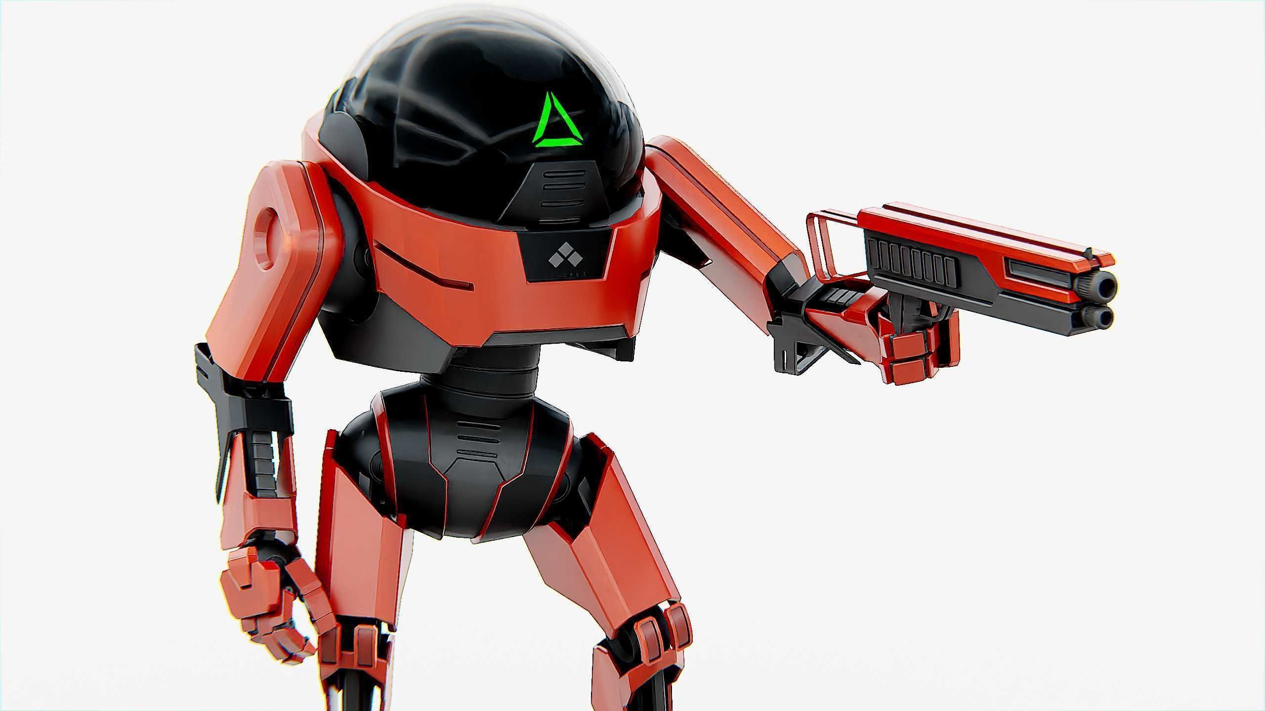COMBAT DROID AKAR Rigged for Unreal Engine - Unity - MIXAMO 3D model_24