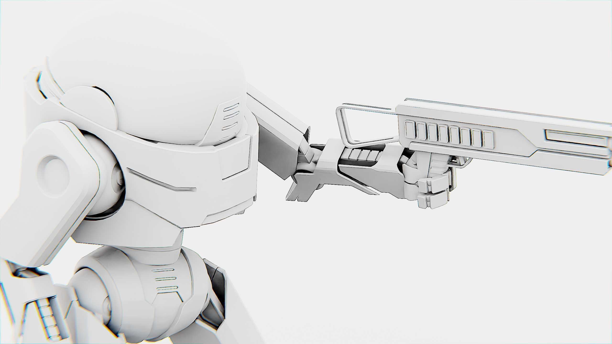 COMBAT DROID AKAR Rigged for Unreal Engine - Unity - MIXAMO 3D model_35