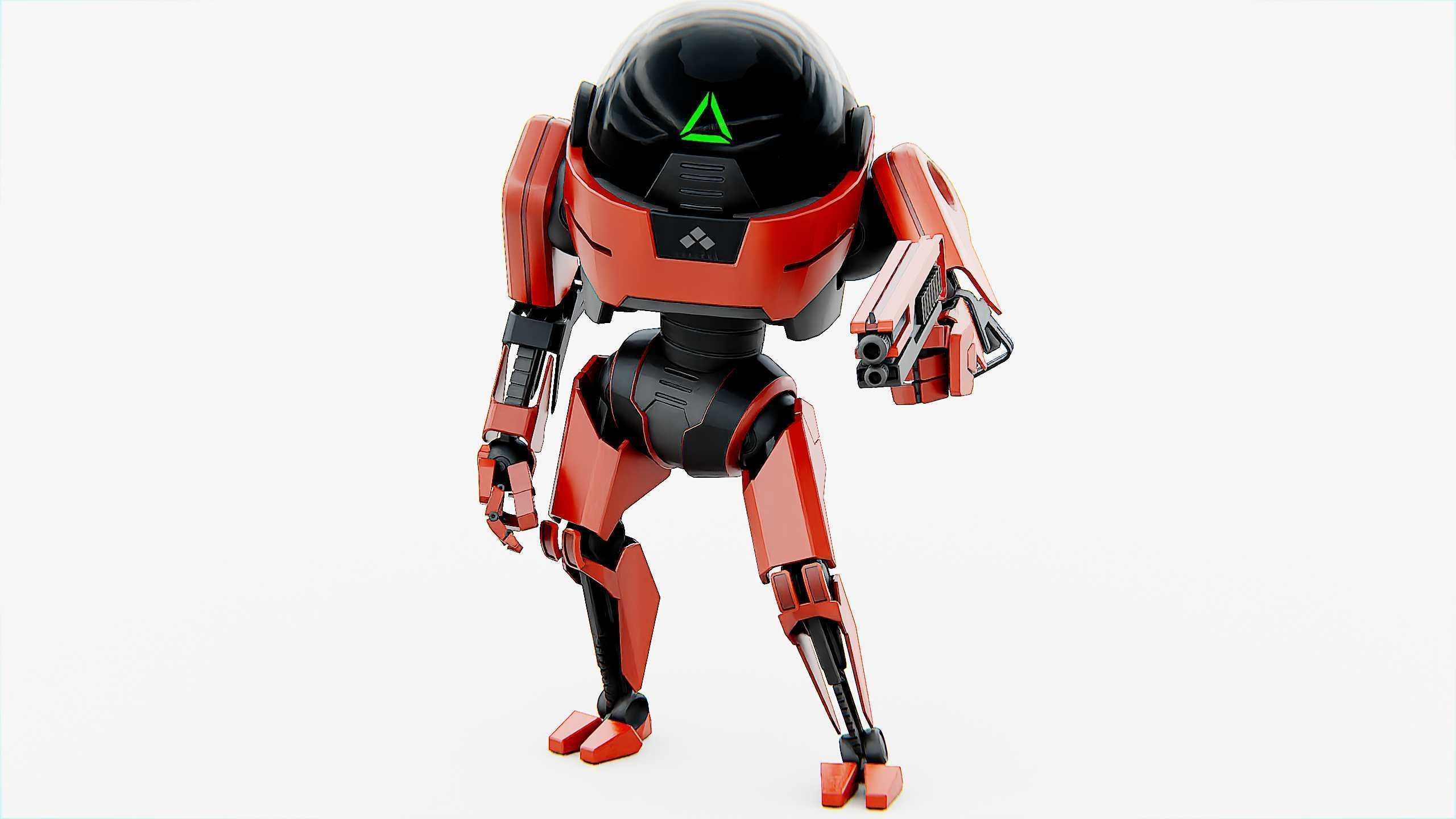 COMBAT DROID AKAR Rigged for Unreal Engine - Unity - MIXAMO 3D model_7