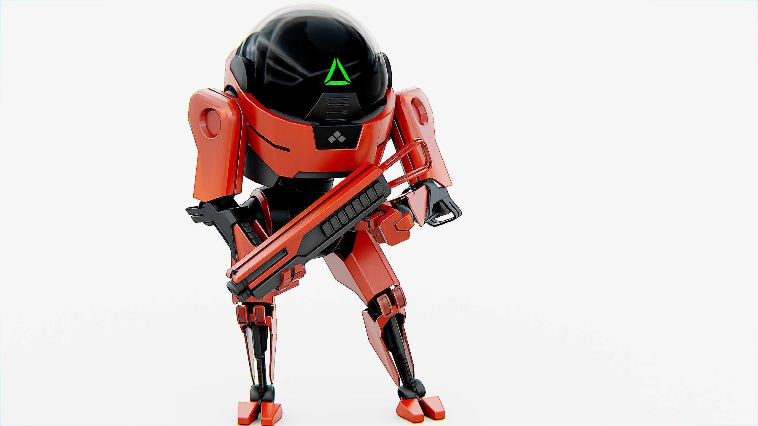 COMBAT DROID AKAR Rigged for Unreal Engine - Unity - MIXAMO 3D model_29