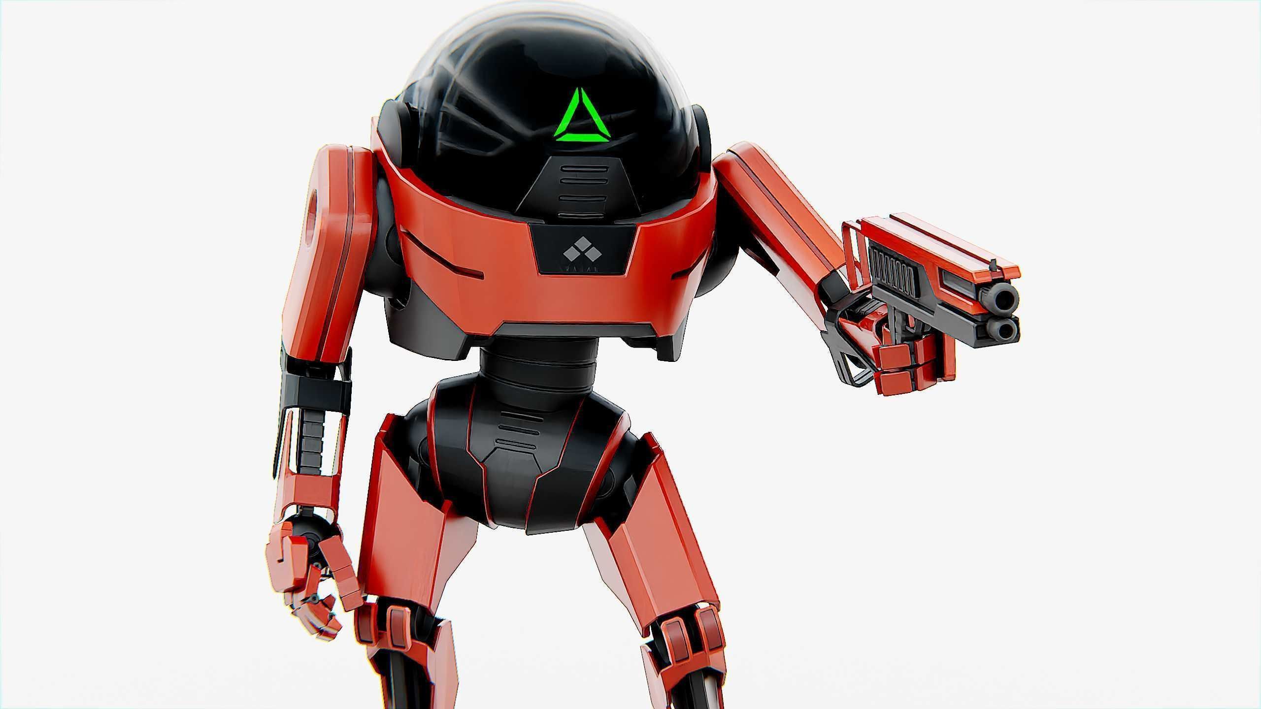 COMBAT DROID AKAR Rigged for Unreal Engine - Unity - MIXAMO 3D model_25