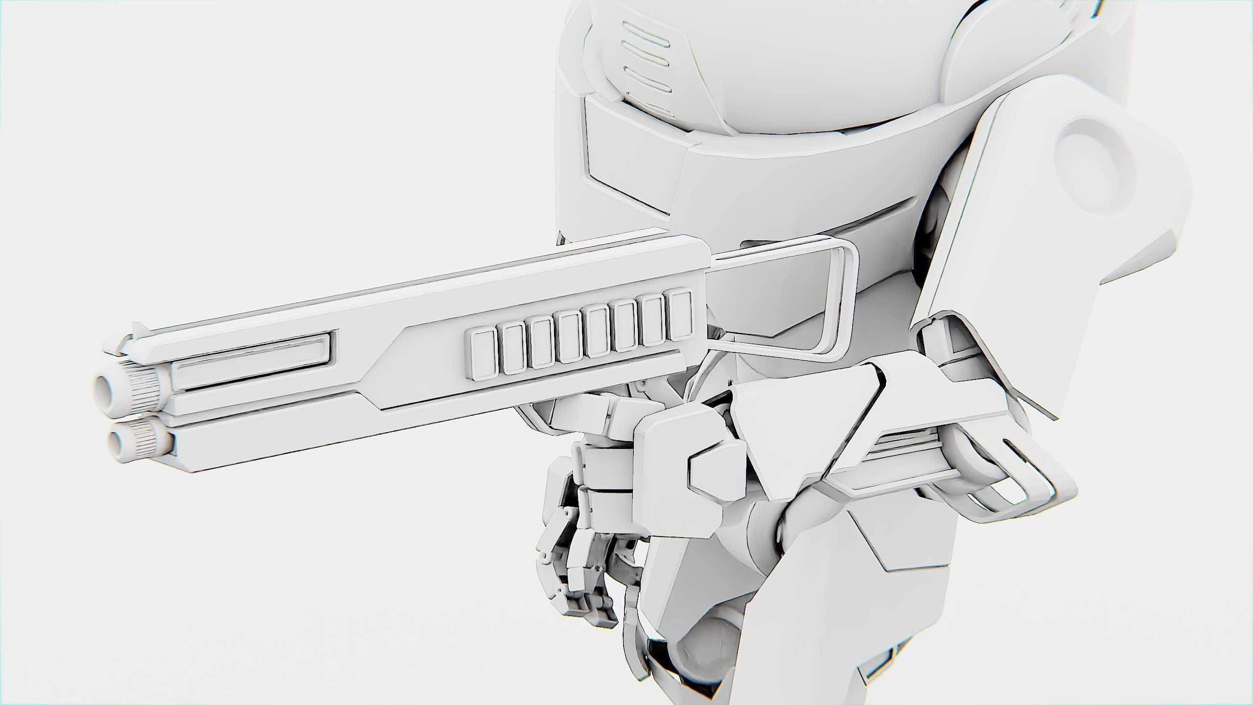 COMBAT DROID AKAR Rigged for Unreal Engine - Unity - MIXAMO 3D model_36