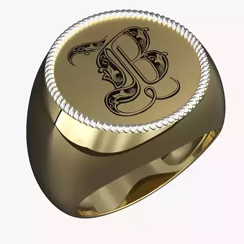 Jewelry alphabet Ring B