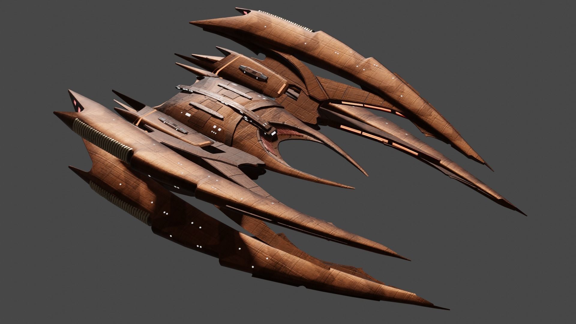 Star Trek The Shrike Starship Low-poly 3D model_7