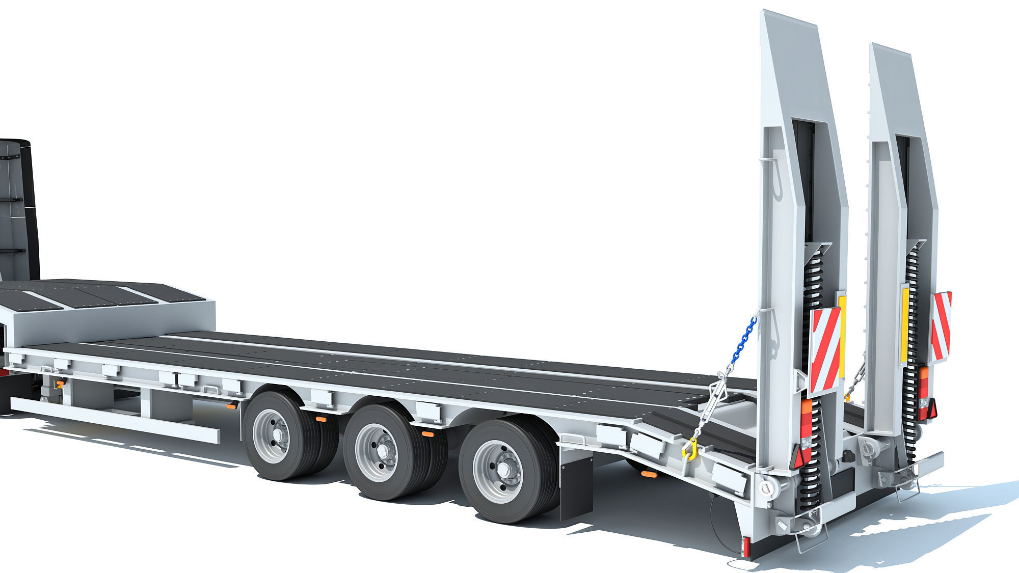 2024 Semi-Truck with Platform Trailer 3D model_15