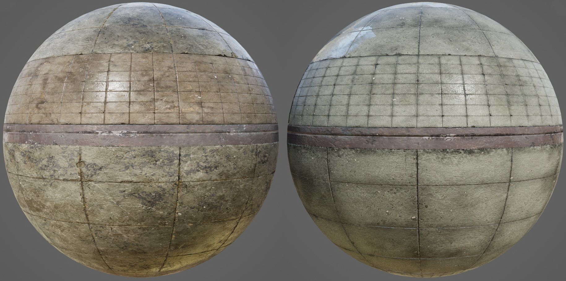 Side Walk modular - PBR Low-poly 3D model_4