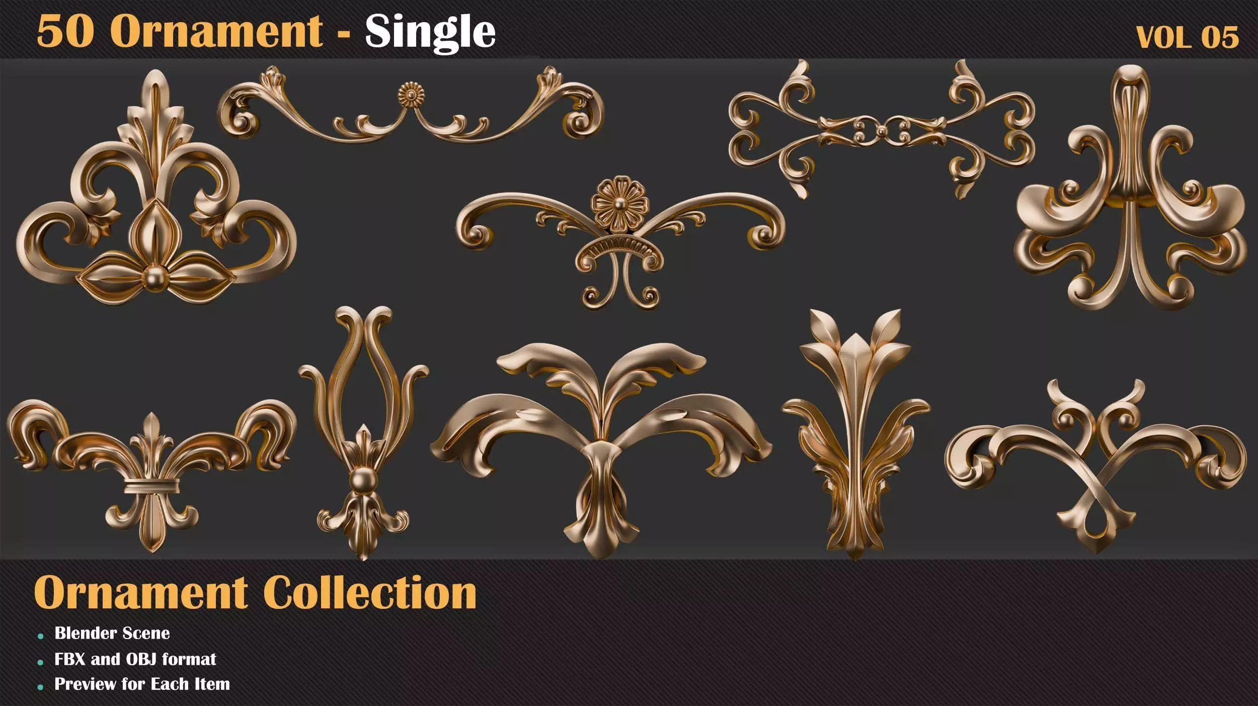 50 Ornament Single- Vol 05-2 3D model_0