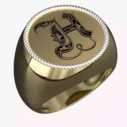 Jewelry alphabet Ring H