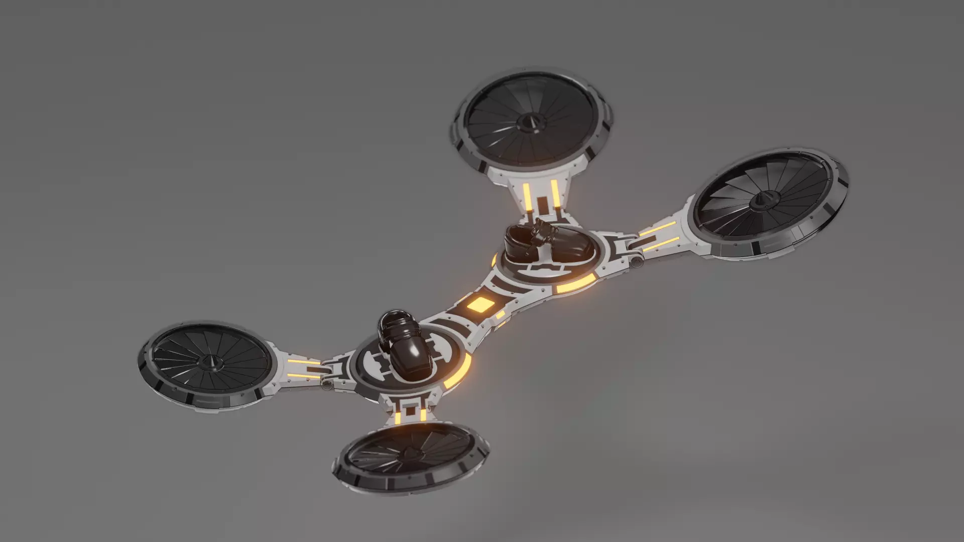 Flying Board Low-poly 3D model_0