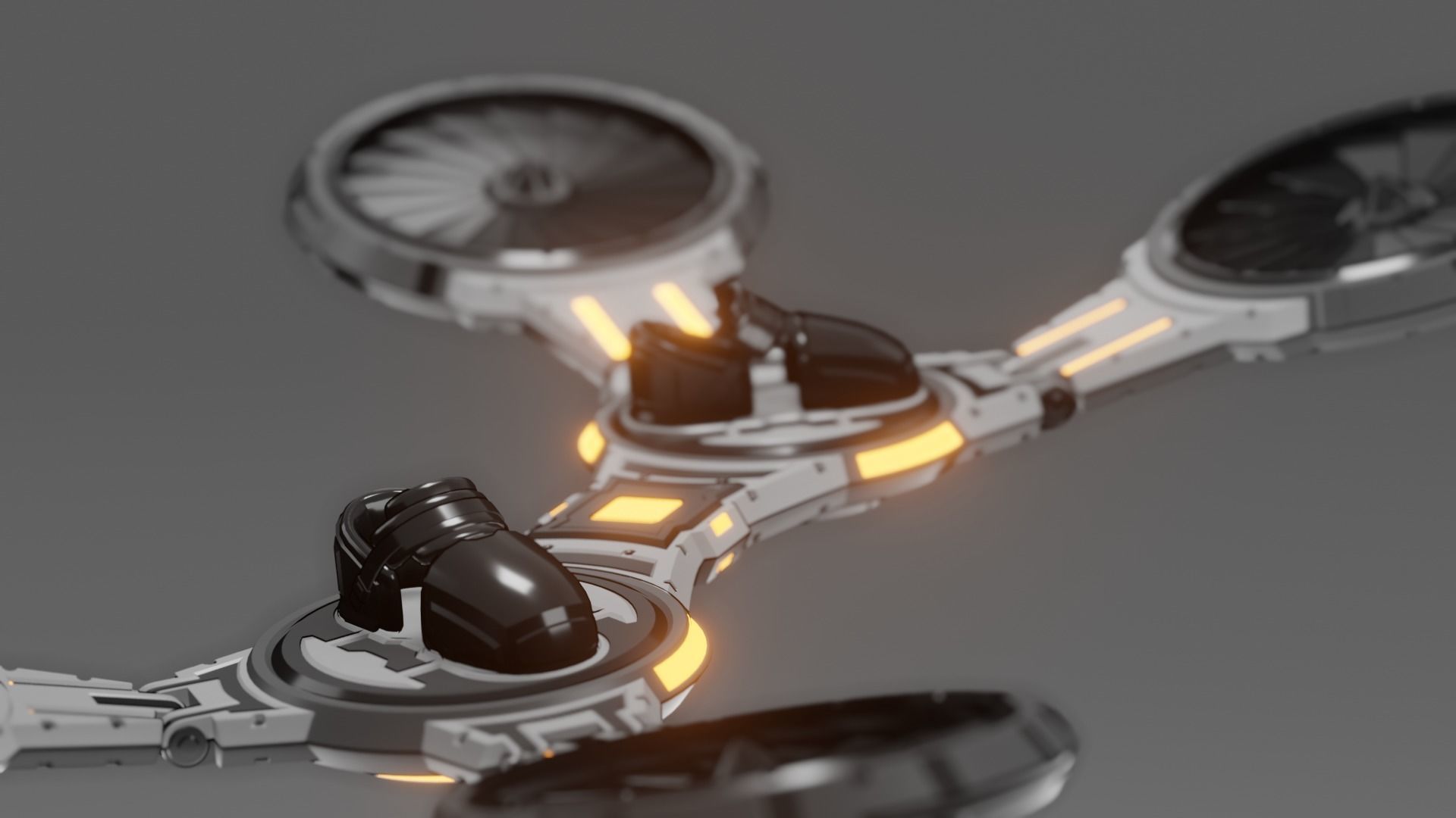 Flying Board Low-poly 3D model_8