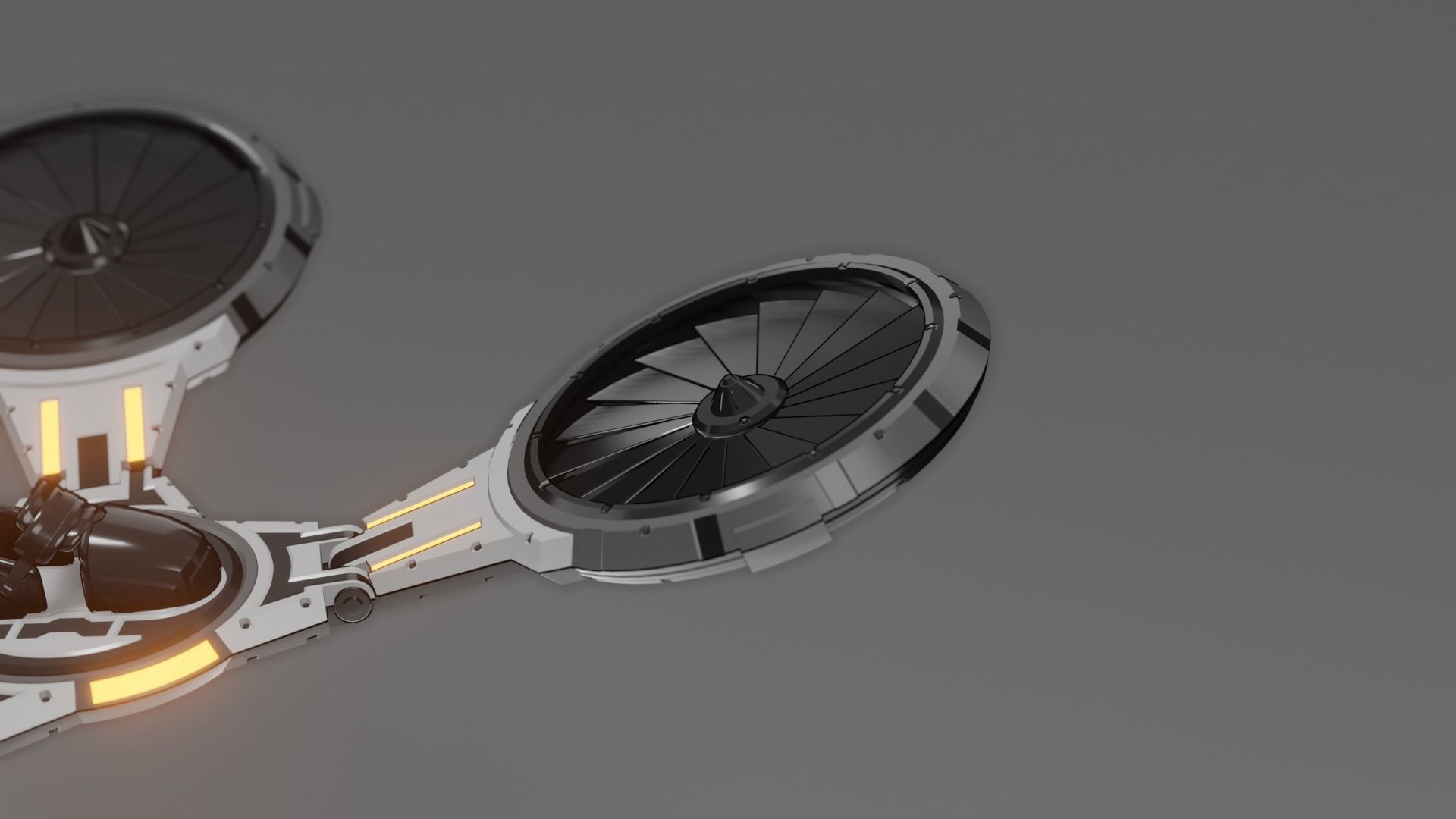 Flying Board Low-poly 3D model_4