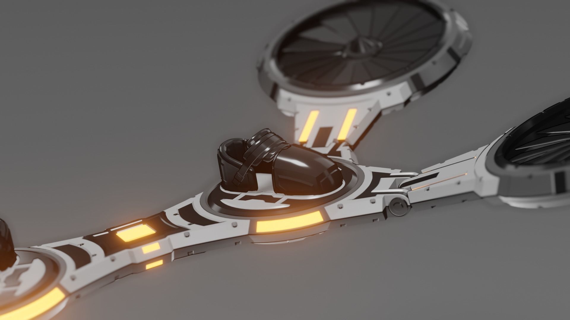 Flying Board Low-poly 3D model_6