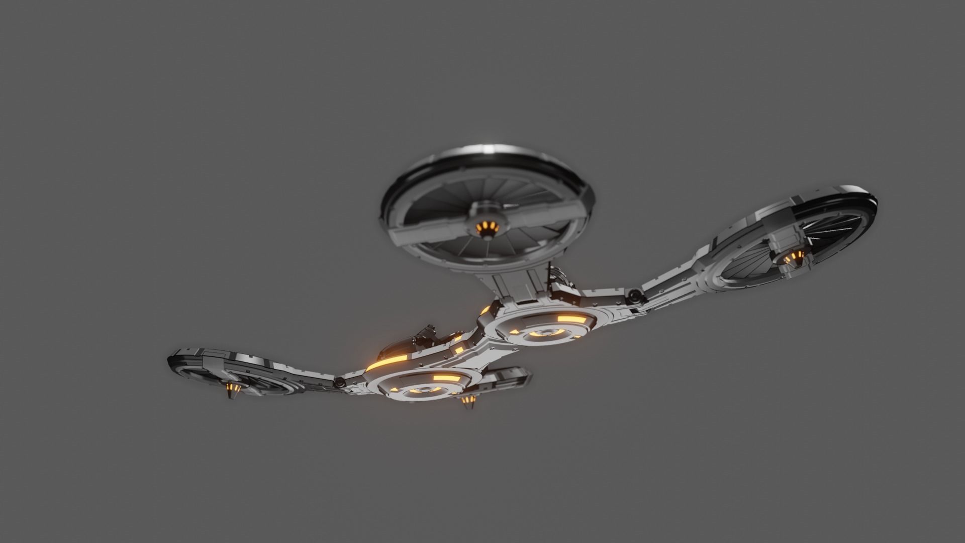 Flying Board Low-poly 3D model_14